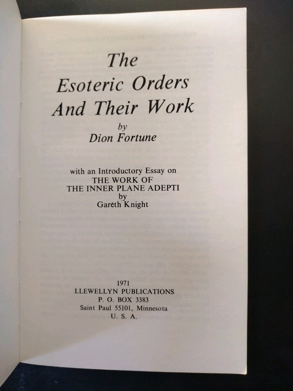 3 DION FORTUNE: Secrets Dr. Taverner. Magical Battle…Esoteric Orders..(pencil)
