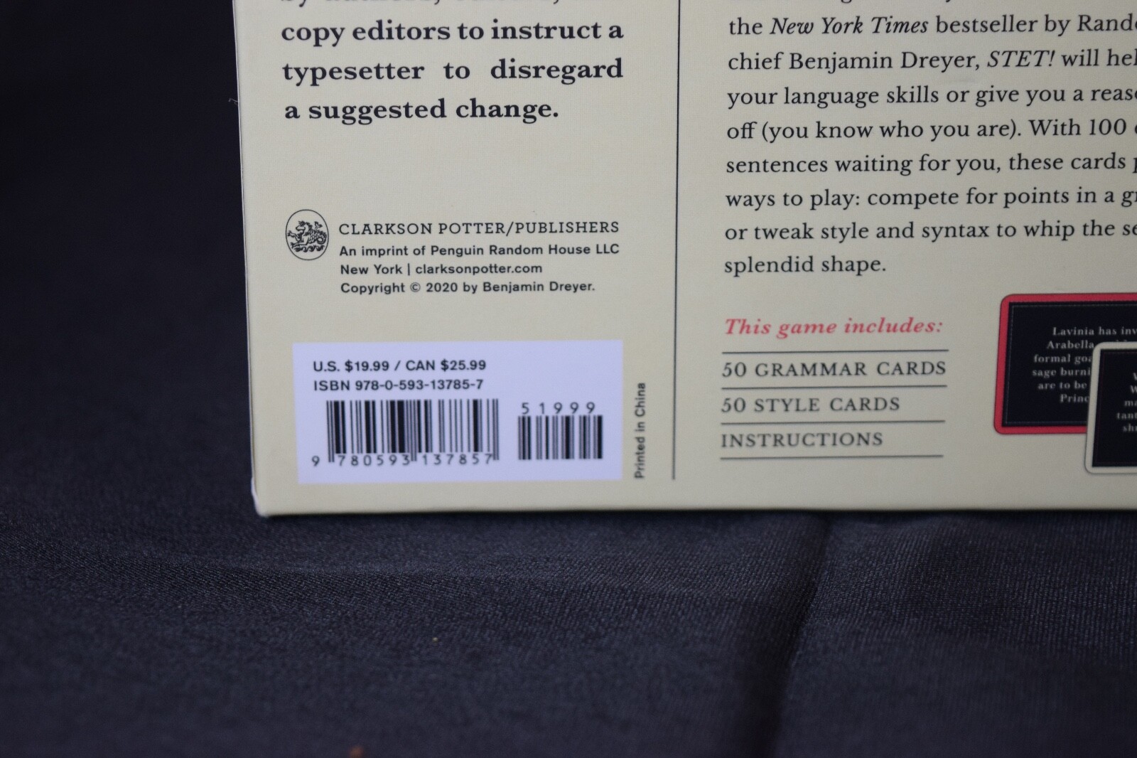 STET! Dreyer&rsquo;s Game of English: A Game for Language Lovers, Grammar Geeks, and B