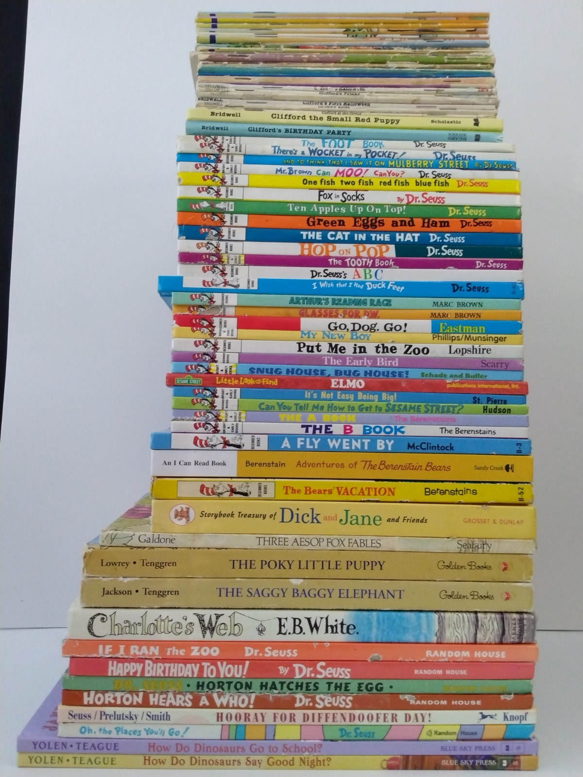 Lot of 67 Children&rsquo;s Books * Dr. Seuss * Bright and Early * Beginner * Golden