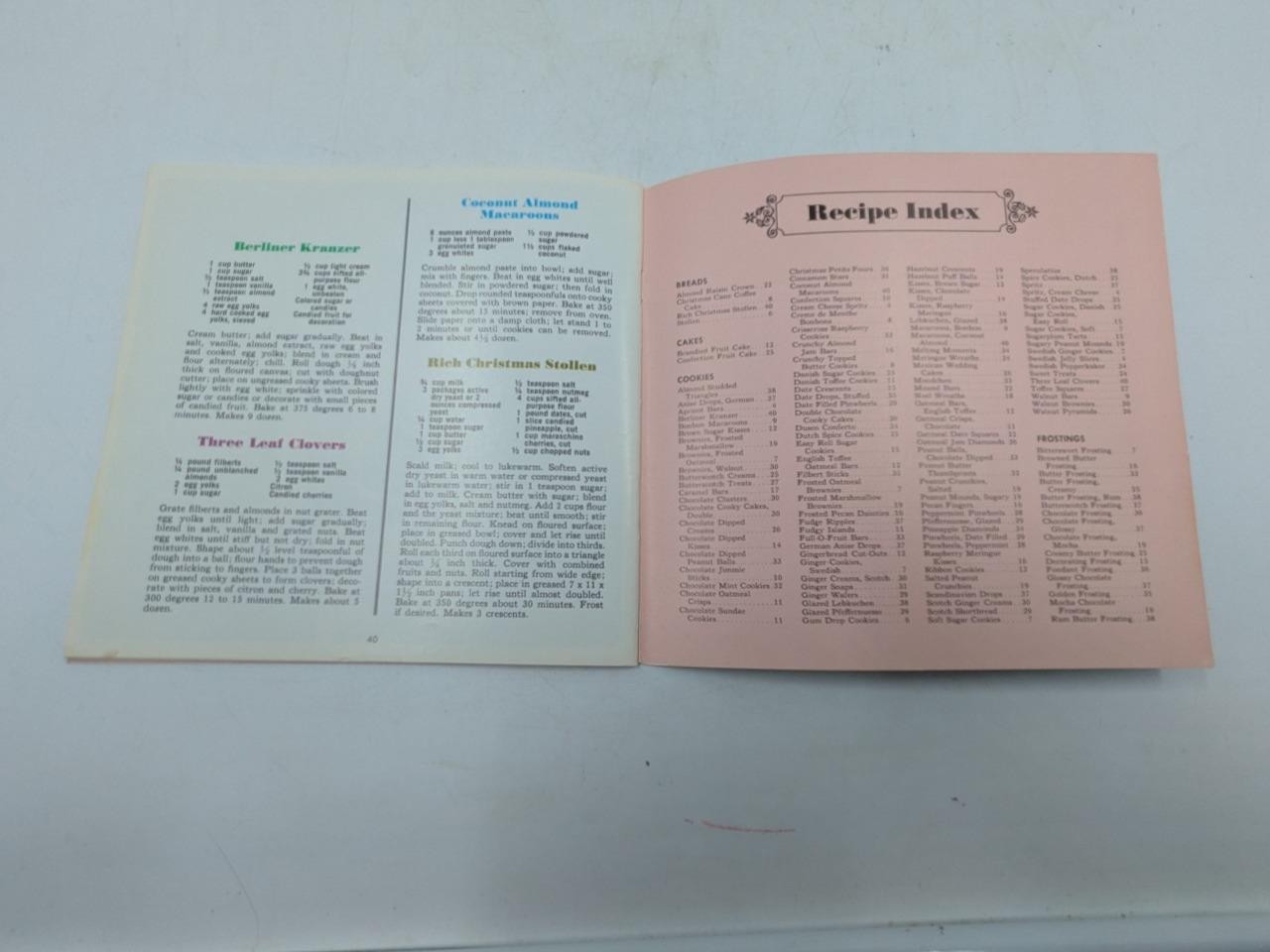 1966 WE Energies Cookie Book Wisconsin Electric Christmas Cooky Recipe Book B