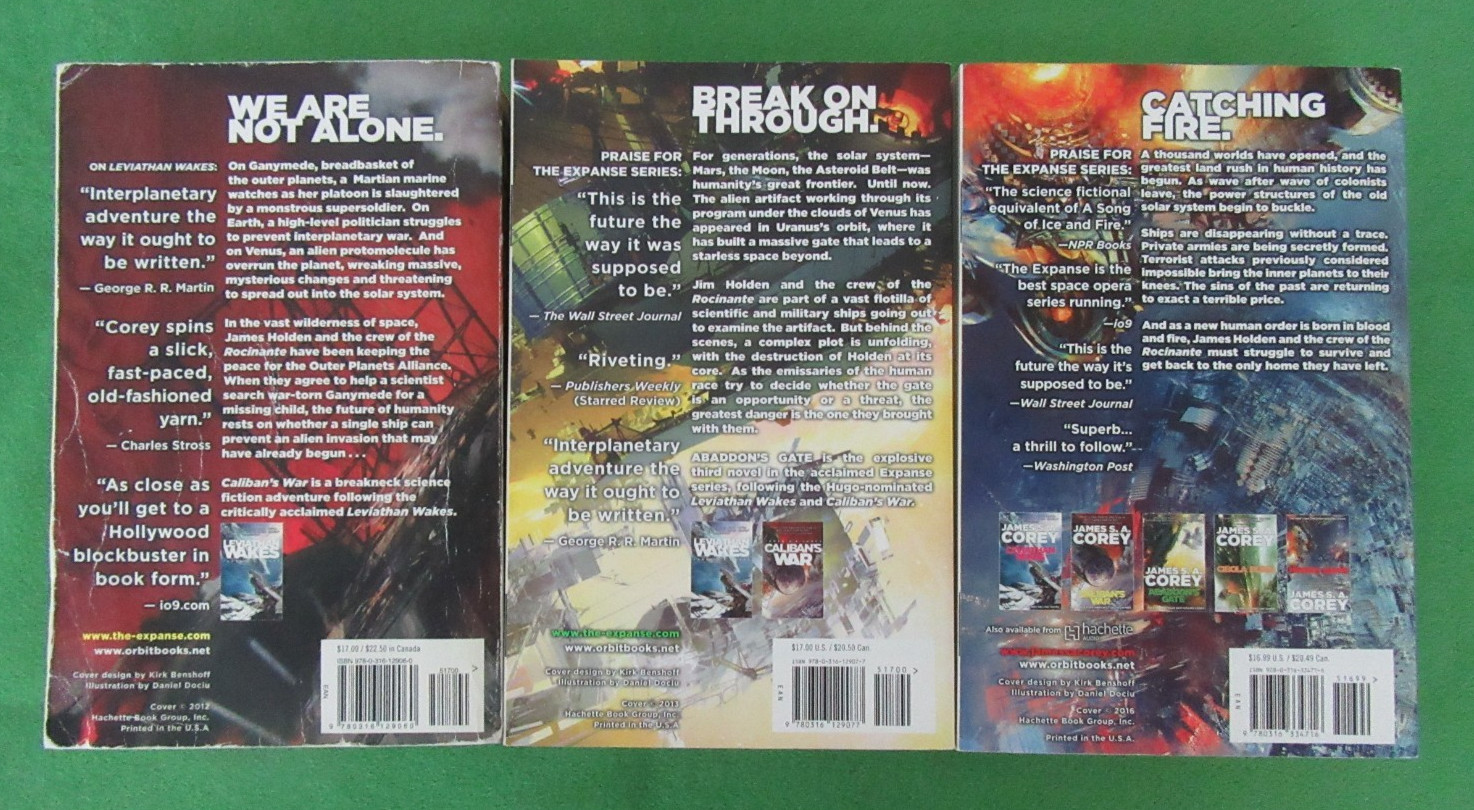 LOT 2 TRADE PB EXPANSE SERIES NOVELS- JAMES S.A.COREY: 2 CALIBAN&rsquo;S WAR,5 NEMESIS
