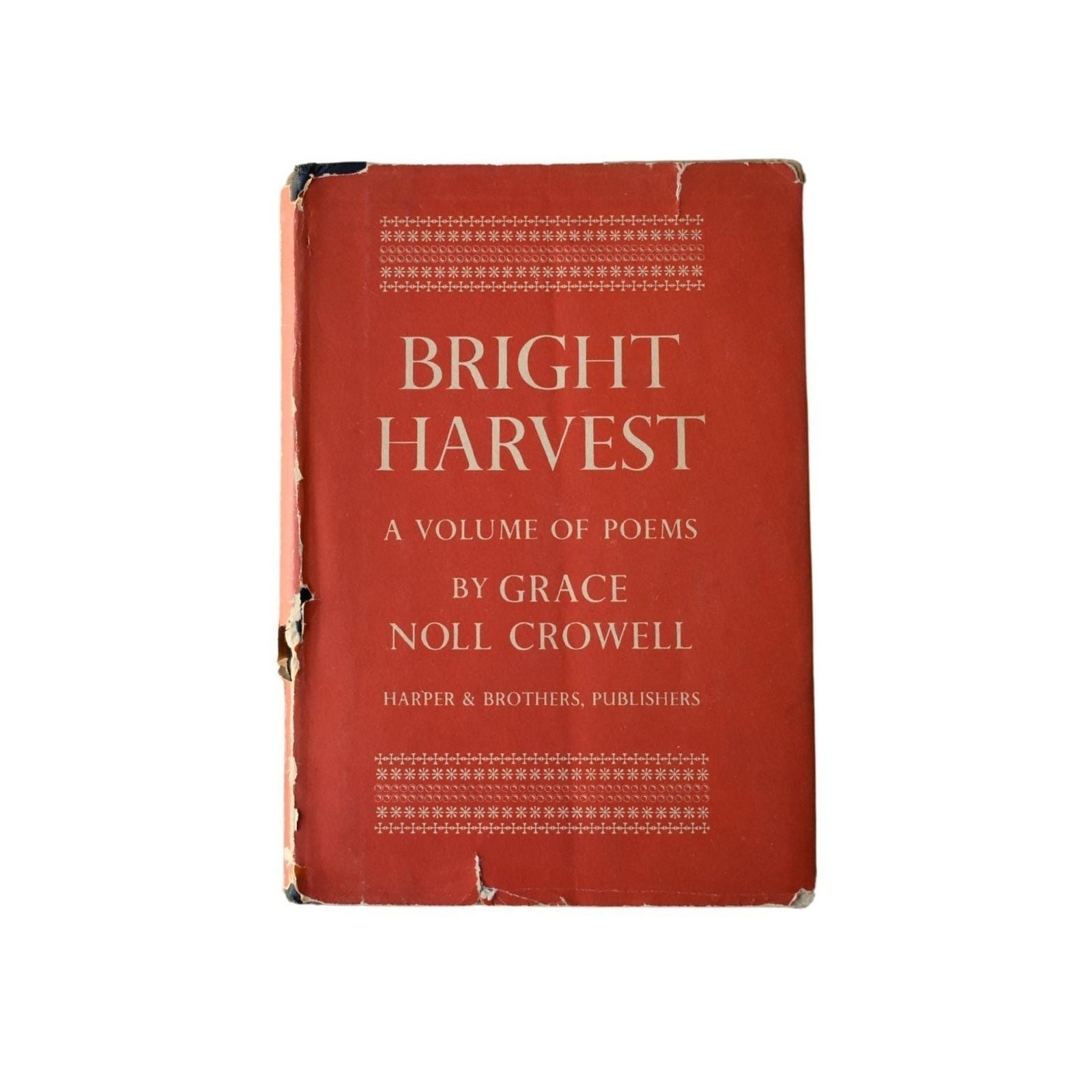 Bright Harvest by Grace Noll Crowell (hardcover, 1952 First Edition) poetry