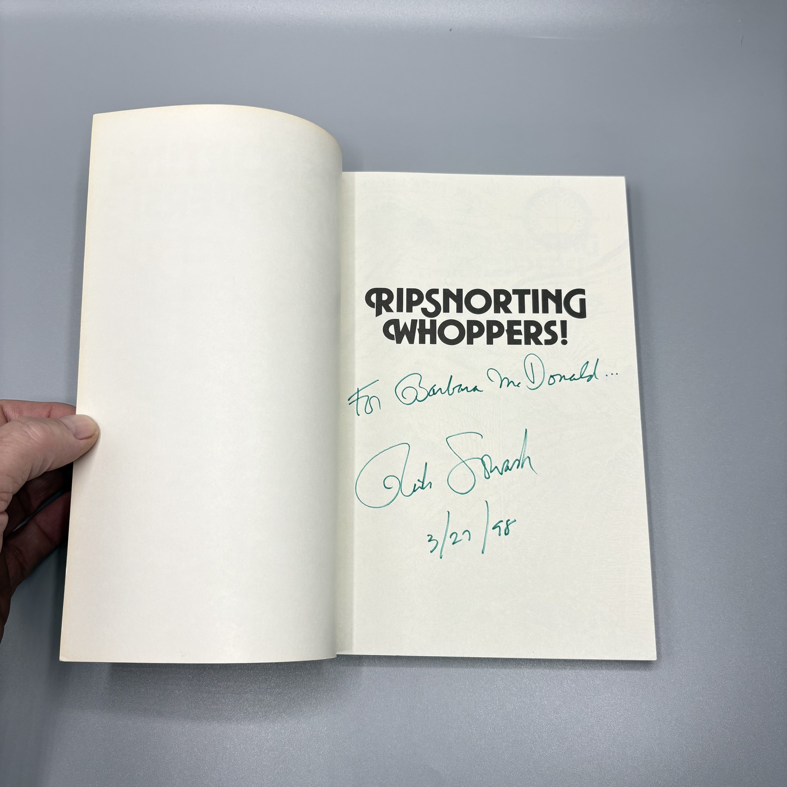 Ripsnorting Whoppers! Humor from America&rsquo;s Heartland Rick Sowash Signed PB Book