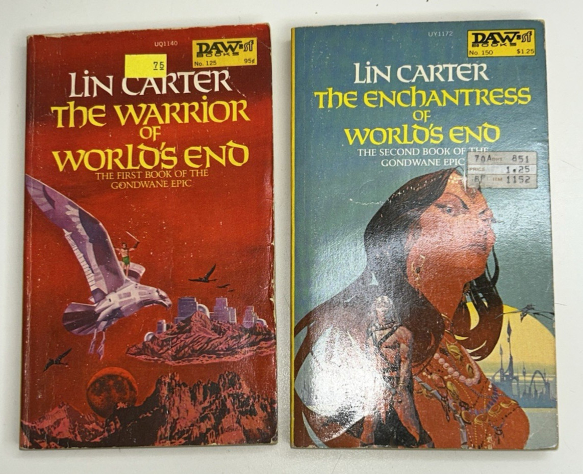 Lot of 11 Lin Carter PB Books VTG Zanthodon Thongor World&rsquo;s End 1980s