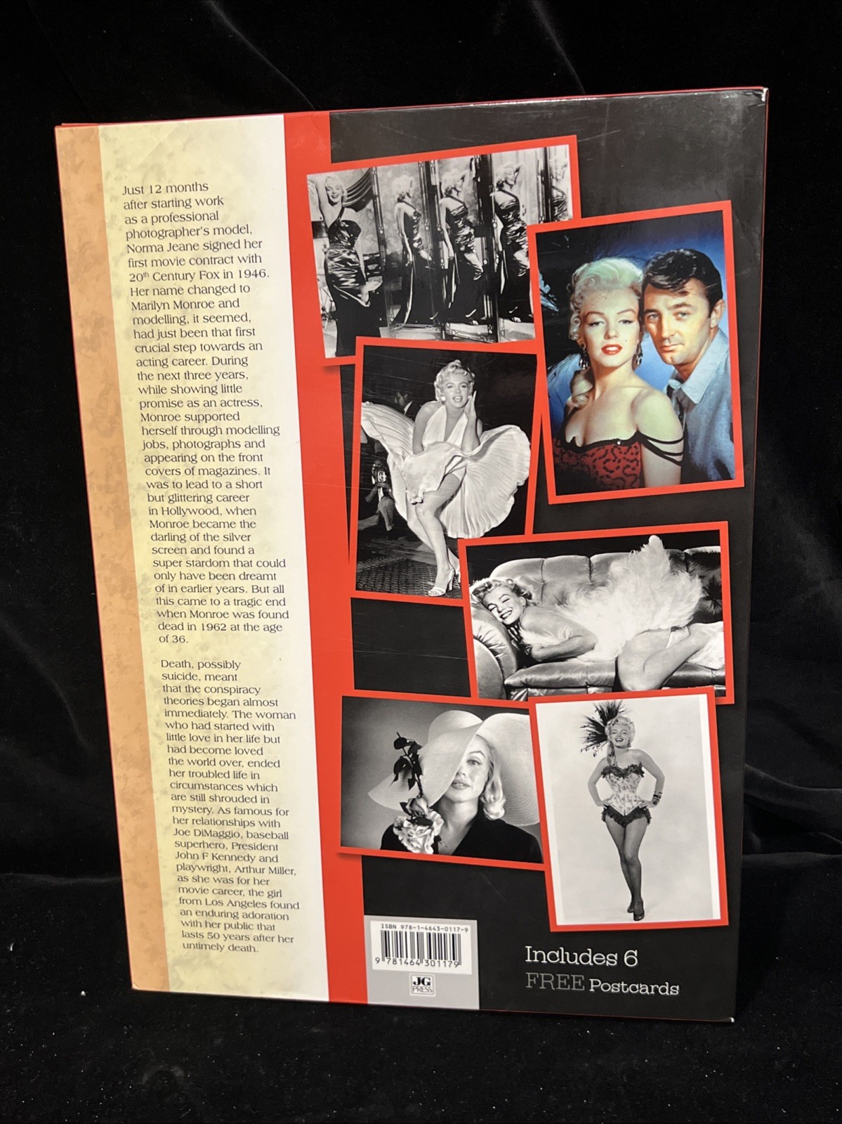 Marilyn Monroe Gone But Not Forgotten Jessica Bailey Book + 8.5&Prime;x5.5&Prime; postcards