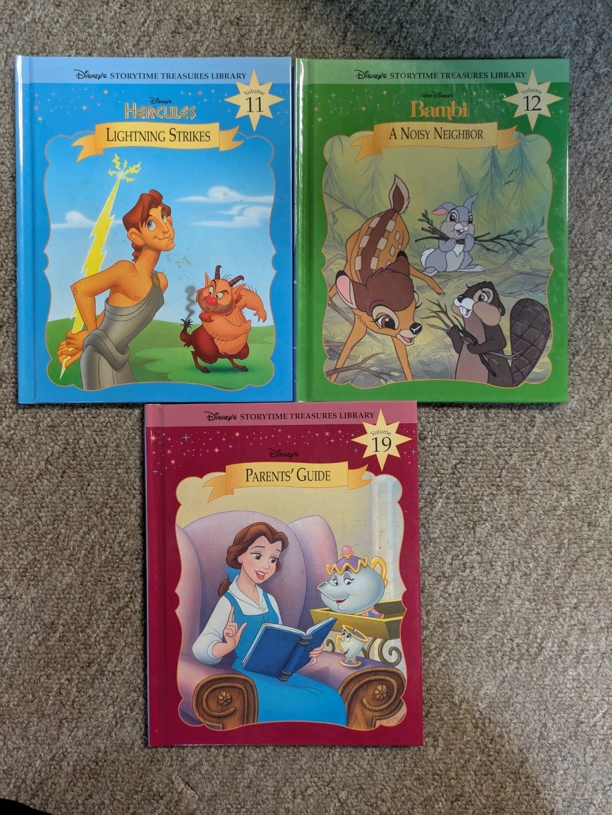 Disney&rsquo;s Storytime Treasures Library – Vol. 11, 12, 19 – LN!! HC 1998