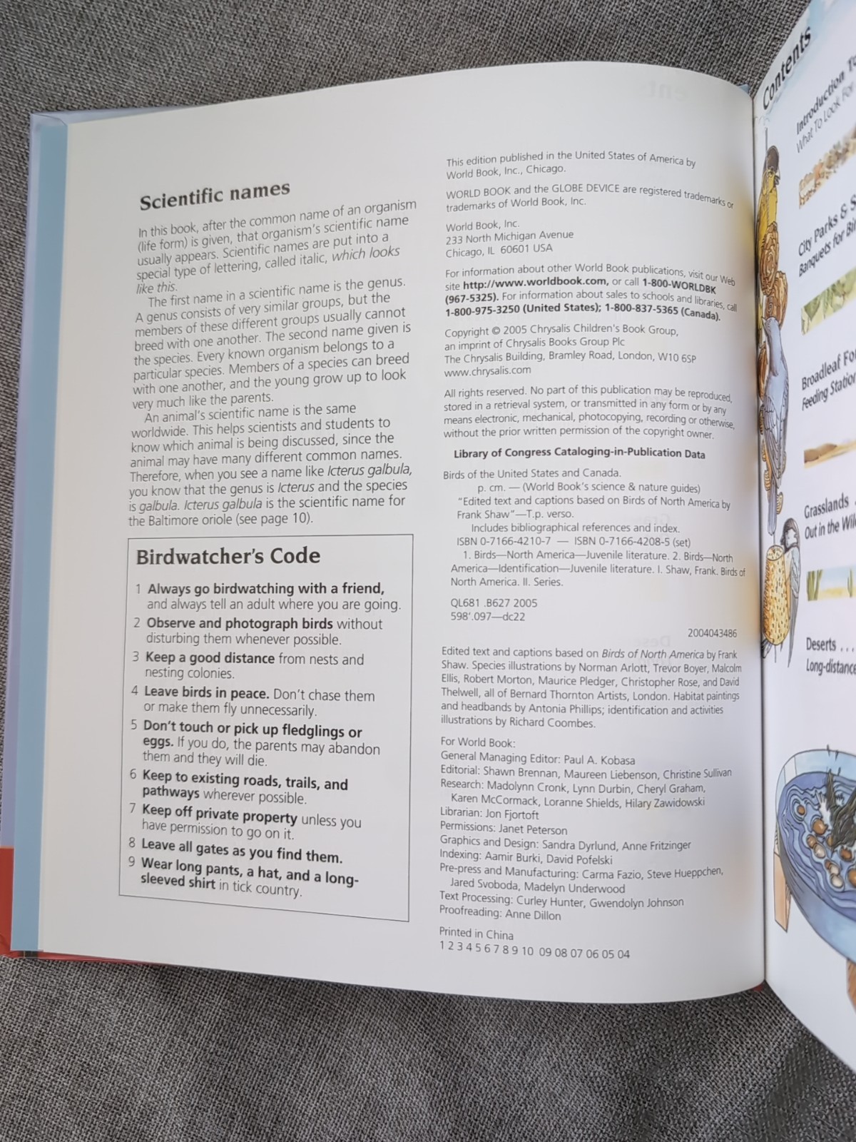 Birds of the United States and Canada World Book&rsquo;s Science & Nature Library Copy