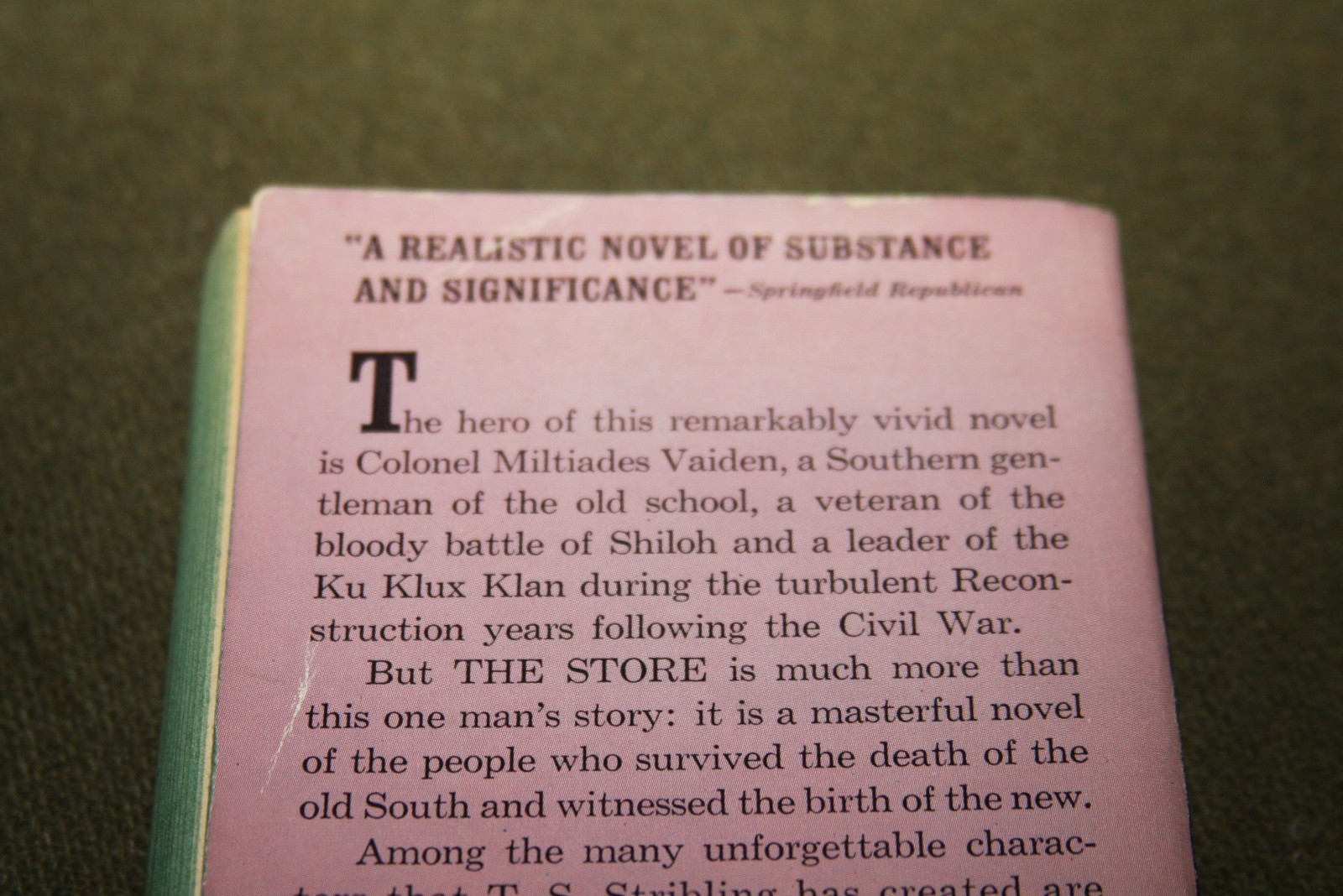 The Store by T. S. Stribling 1960&rsquo;s PB Avon V-2046 1933 Pulitzer Prize Winner