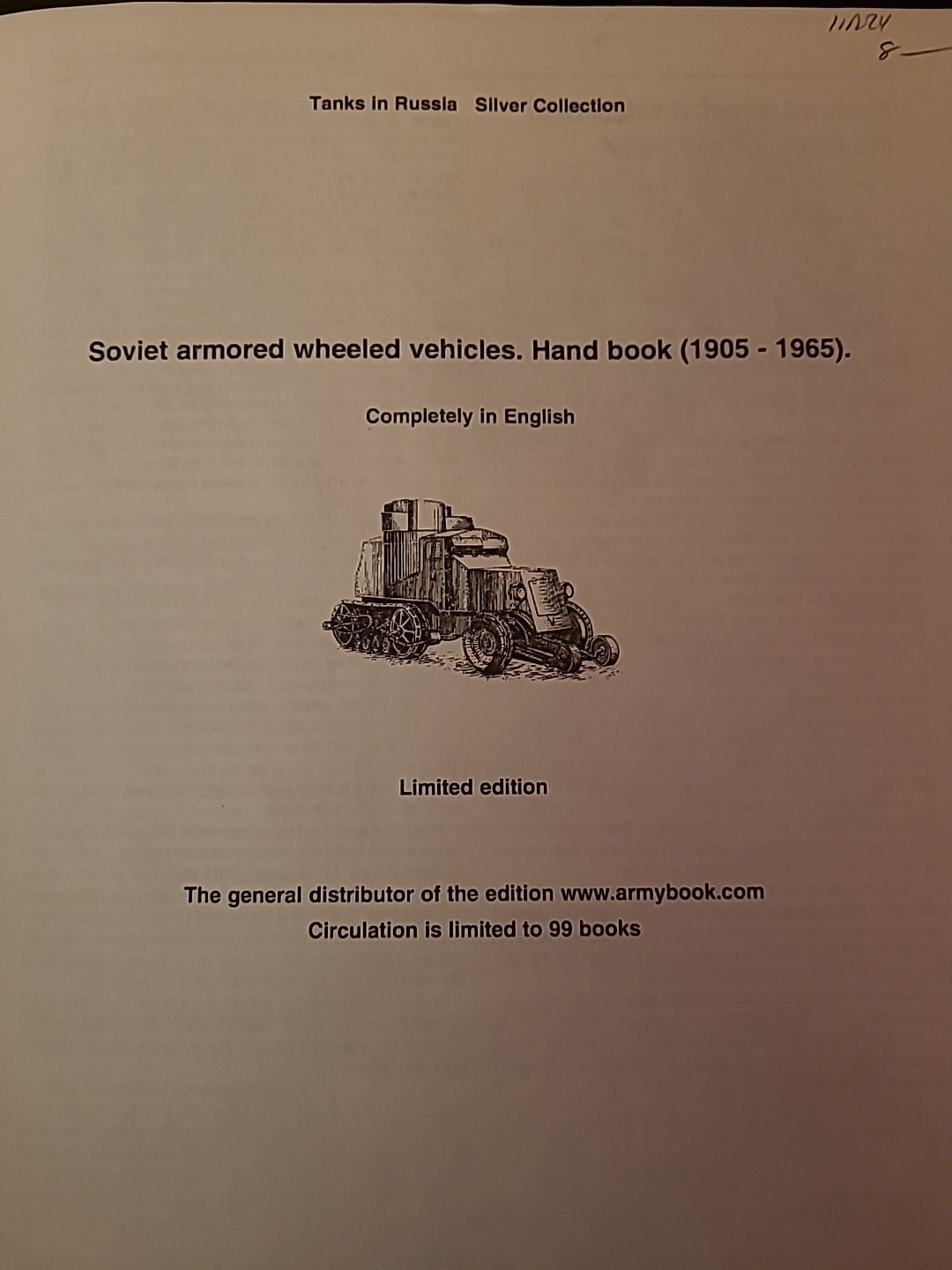 Soviet Armored Wheeled Vehicles 1905 – 1965 Military Reference WW1 WW2 Car APC
