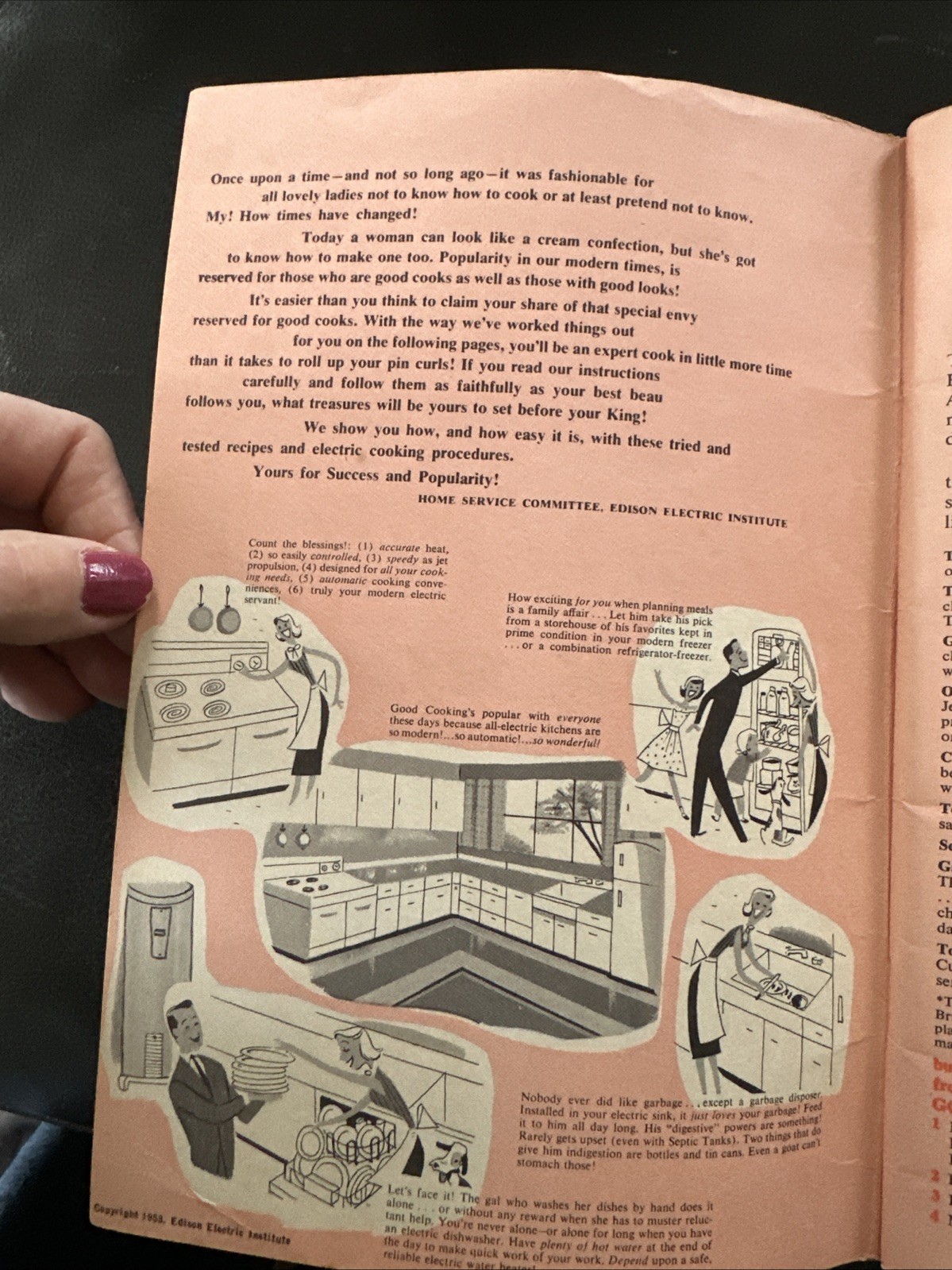 Cook Book Vintage 1953 The New Cooks By Edison Electric Institute 9X6&Prime; 53 pages