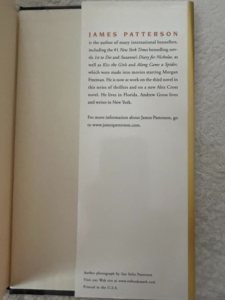 James Patterson, 2nd Chance; 5th Horseman; Alert; Sunday&rsquo;s at Tiffany&rsquo;s