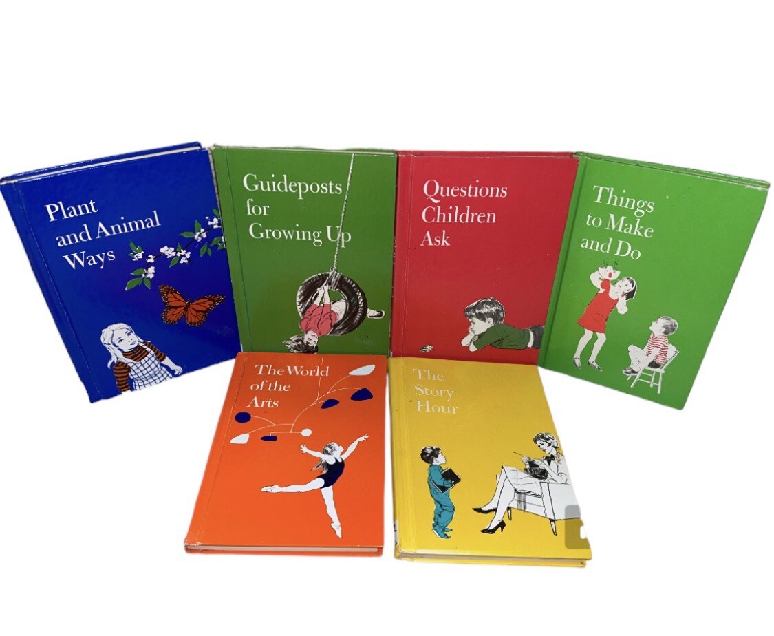 Lot of 6 Vintage Books Child Horizons Standard Education Guide Posts Hard Cover