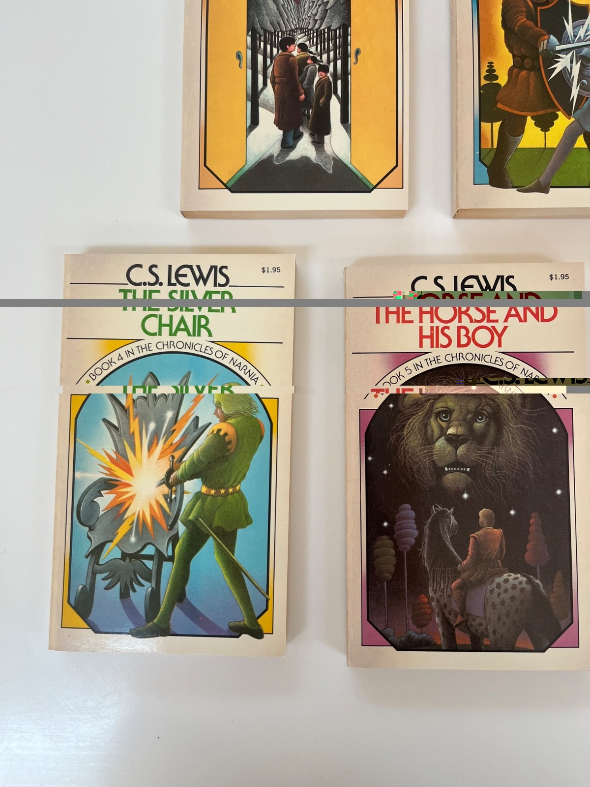 VINTAGE UNREAD 1970&rsquo;s Chronicles of Narnia Box Set 1-7 C.S. Lewis Pauline Baynes