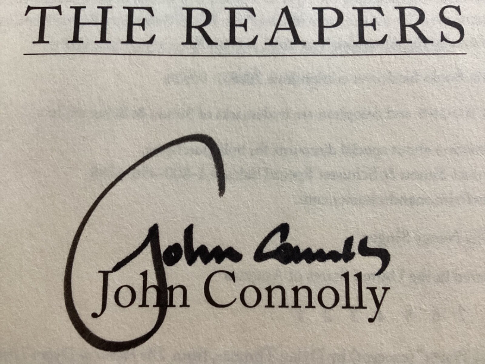 *Signed* Charlie Parker Series: The Reapers by John Connolly (2008, Hardcover)