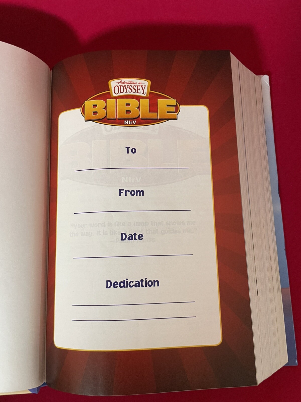 NIRV, ADVENTURES IN ODYSSEY BIBLE By Gary Locke & Sergio Cariello – Hardcover
