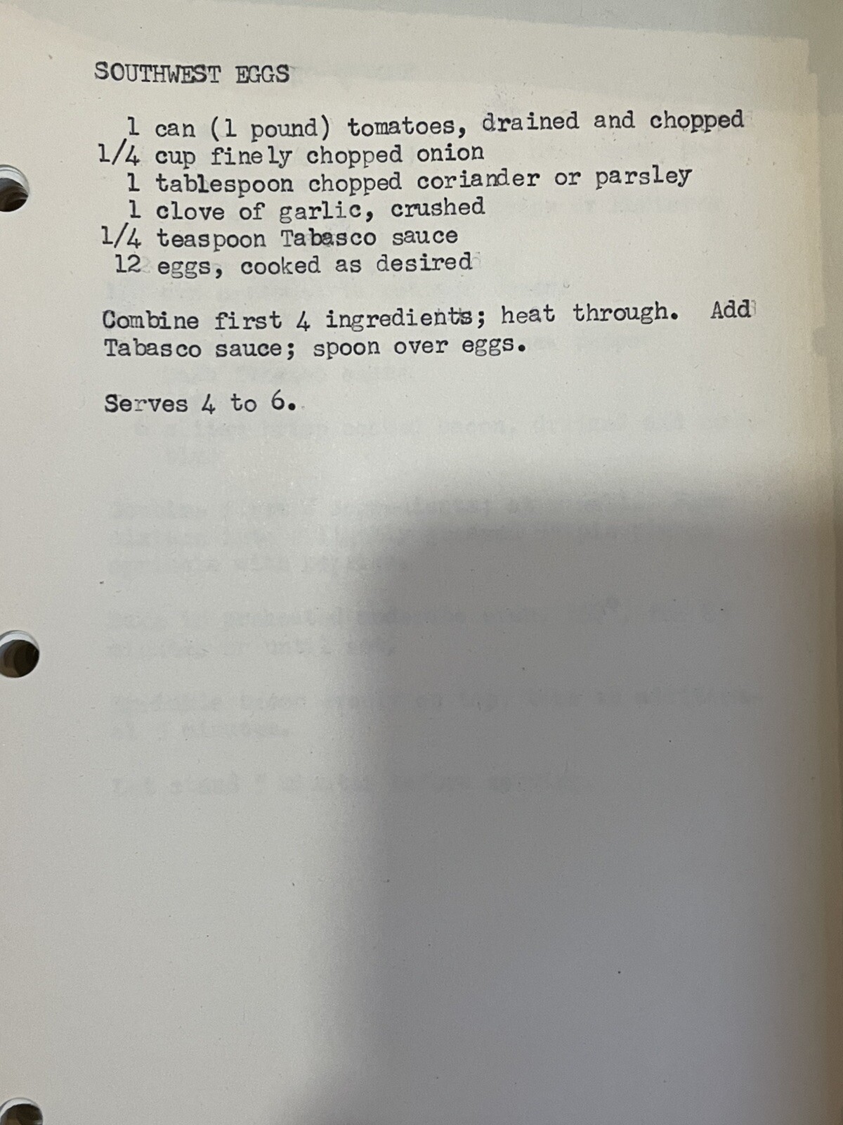 6 Boxes Of Typed Various Recipes Approximately 2500 Pages.