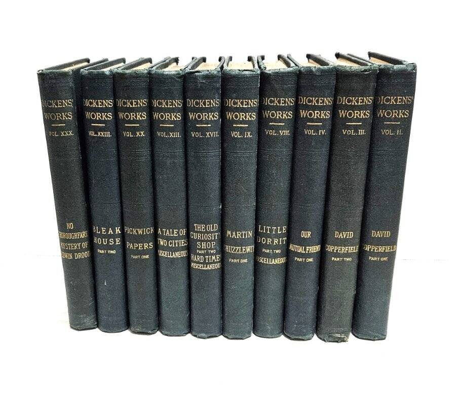 10 Works of Charles Dickens Peter Fenelon Collier Early 1900&rsquo;s David Copperfield