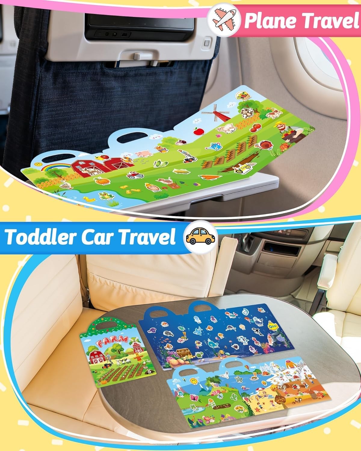 Multicolored Reusable Sticker Set – Fun Themes for Toddlers & Young Children