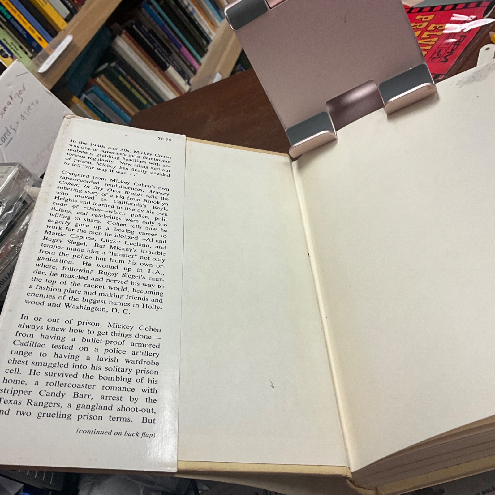 Vintage 70&rsquo;s Jewish Mobster bio: Mickey Cohen, In My Own Words: As Told to John