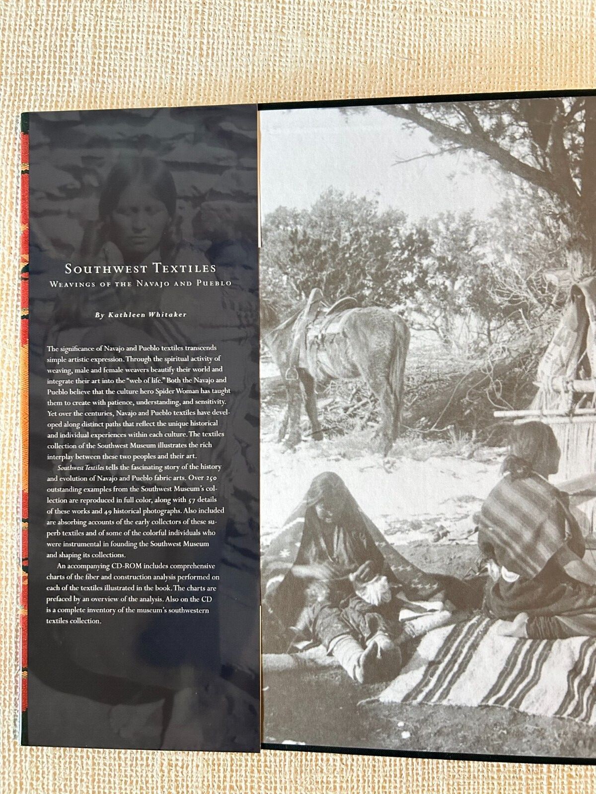 Southwest Textiles Weaving of the Navajo and Pueblo; Kathleen Whitaker; +CD-ROM