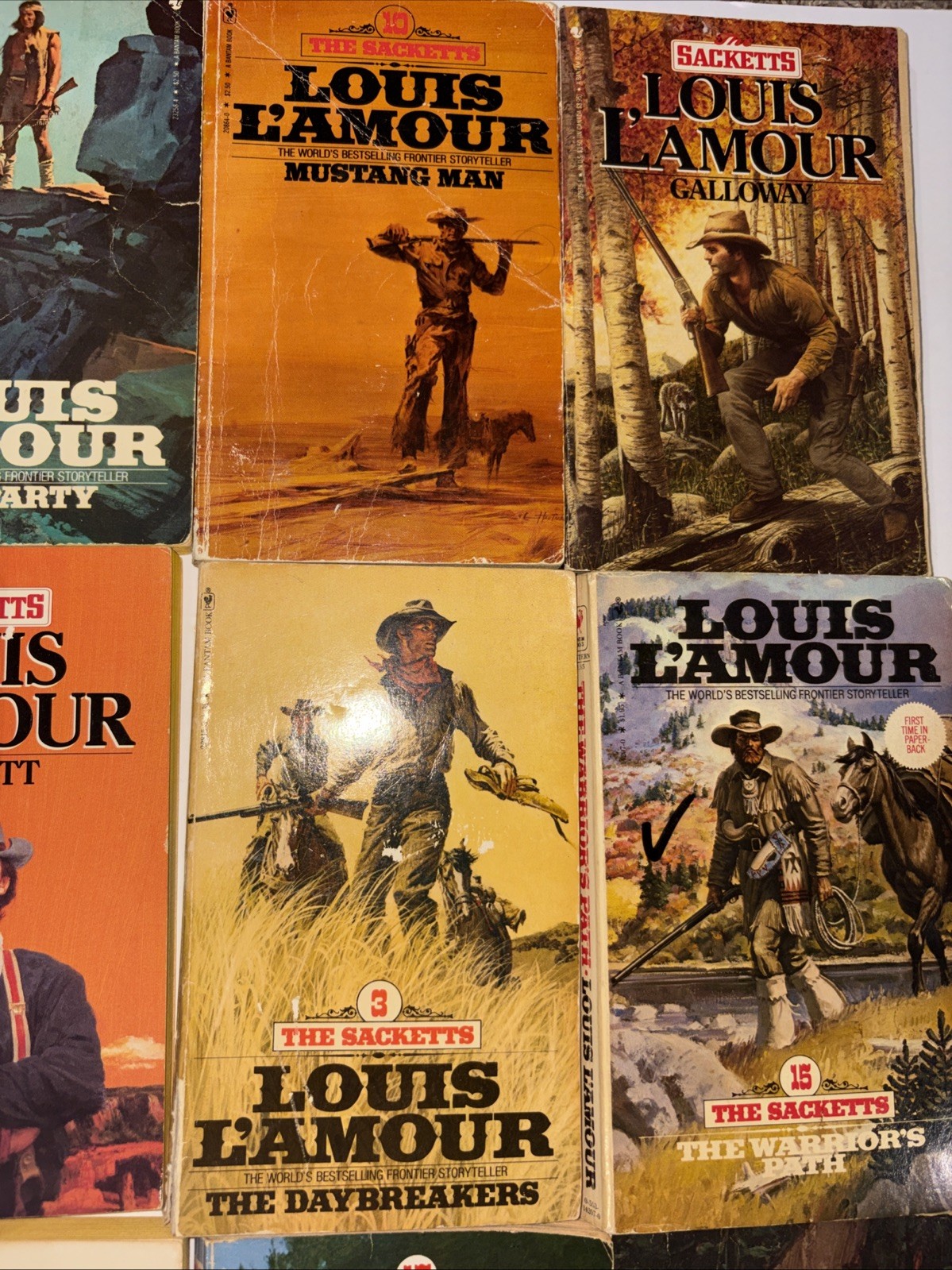 Complete Set Series Lot of 19 Sackett Family Saga Books by Louis L&rsquo;Amour Set 17