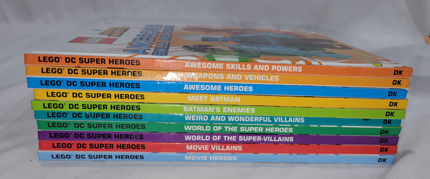 10 LEGO DC Super Heroes HC Batman World of Movie Weapons Vehicles Complete Books