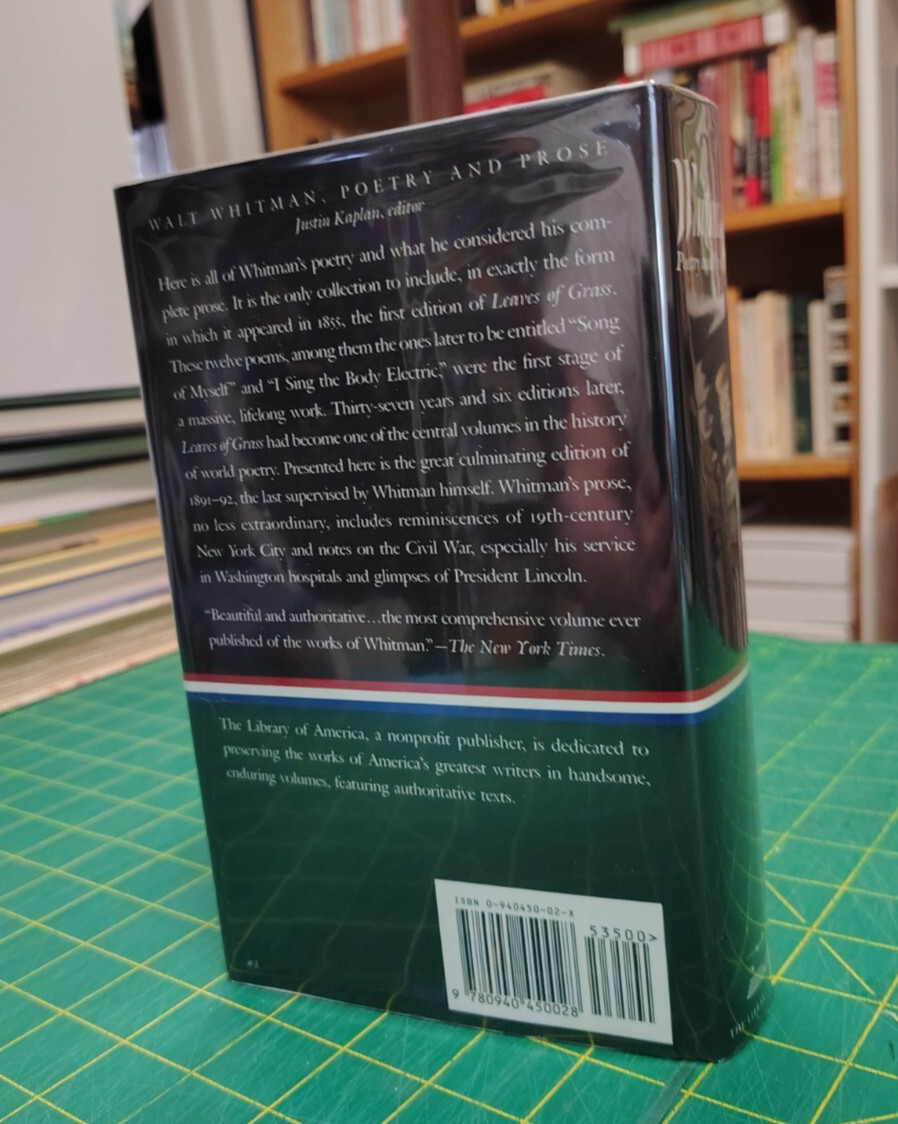 Walt Whitman Poetry and Prose The Library of America 3 HCw/DJ Like New