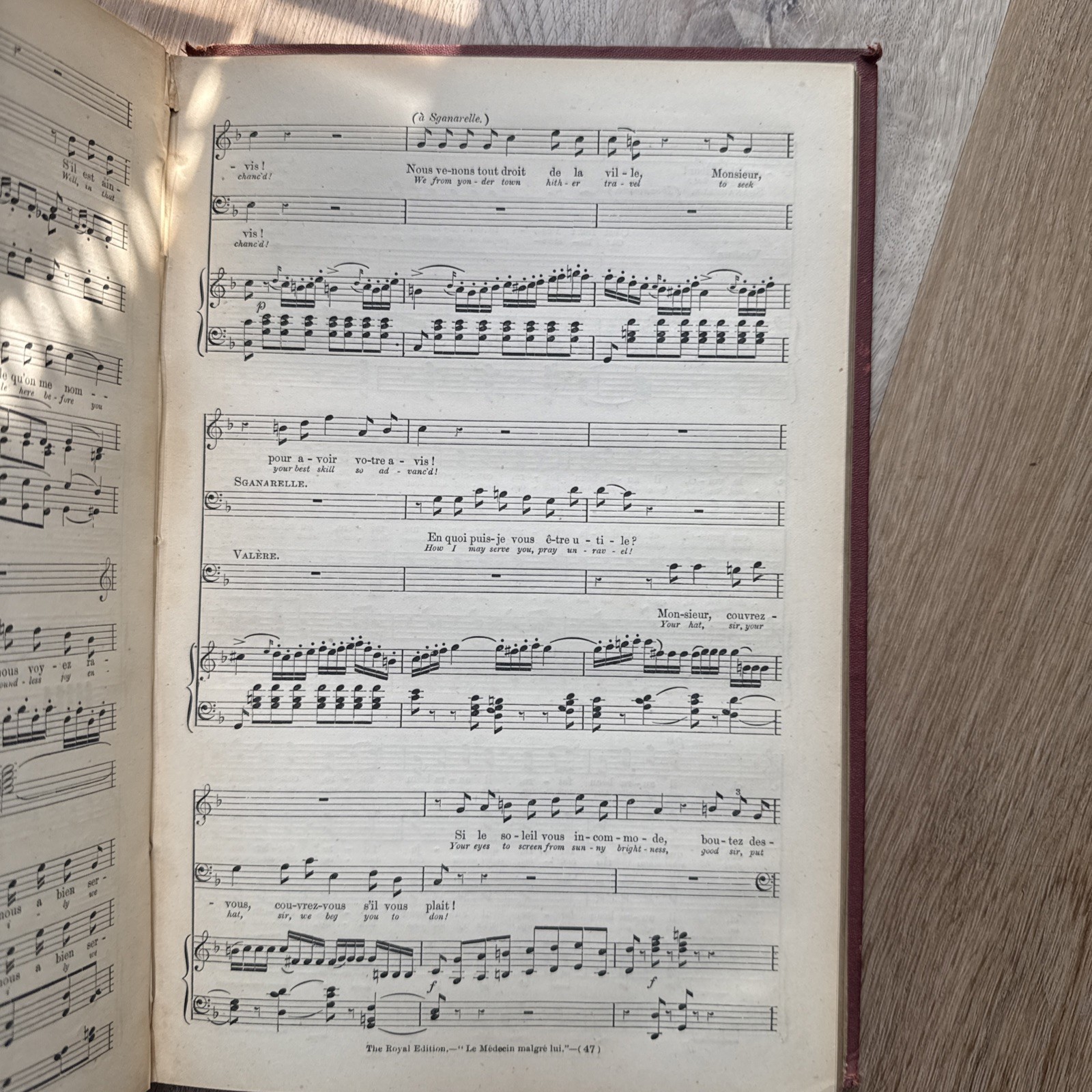 Gounod&rsquo;s Mock Doctor Victorian Binding Royal Edition 1800s Rare