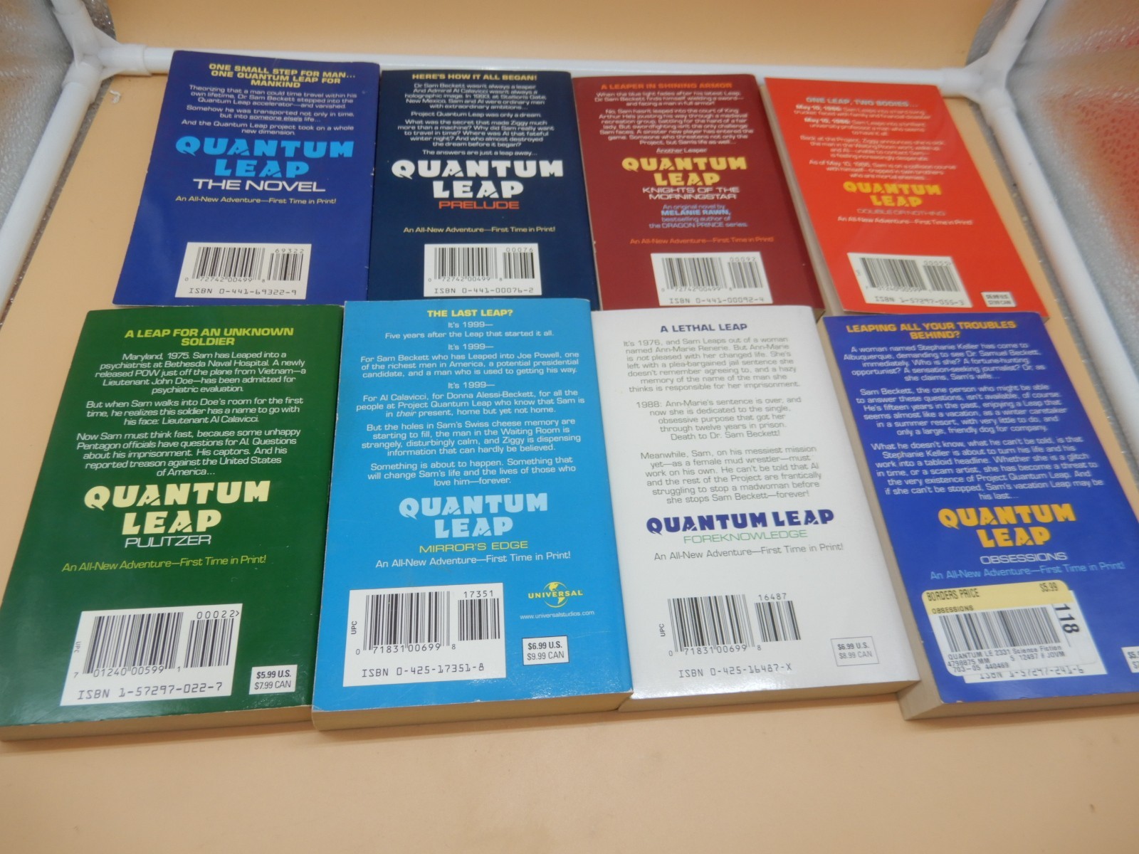 QUANTUM LEAP 8 pb book Lot 1990&rsquo;s TV Tie In 1st Print Novels Ashley McConnell