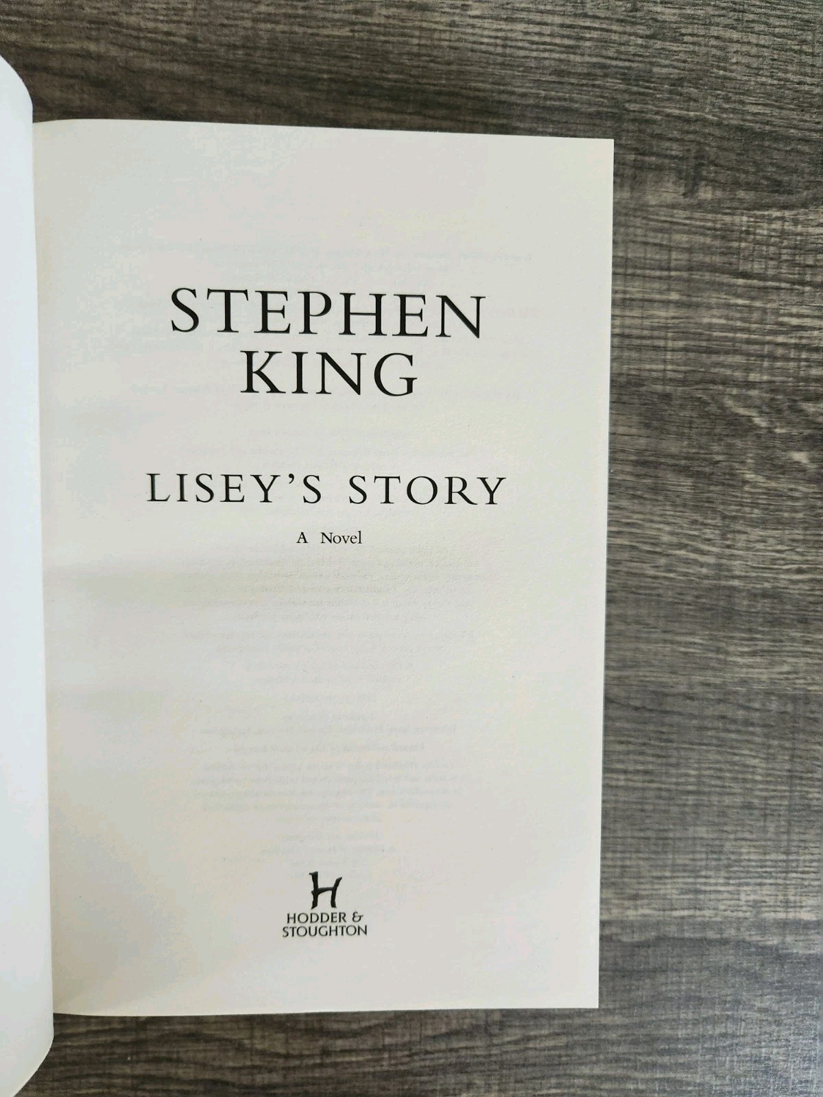 Stephen King LISEY&rsquo;S STORY First Edition 2006 Hodder & Stoughton Hardcover UK