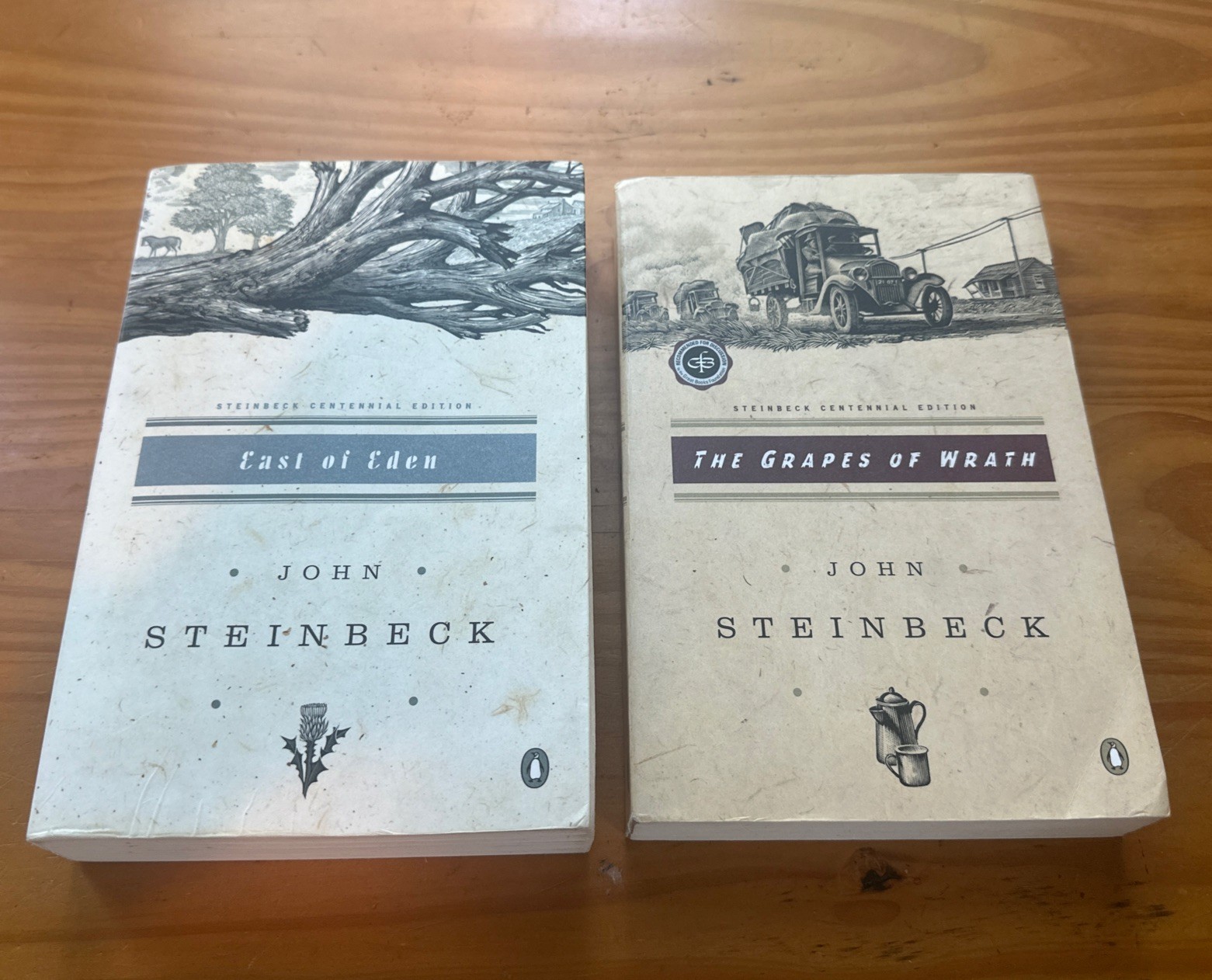 John Steinbeck Centennial Edition (1902-2002) books lot East Of Eden/Grapes Of