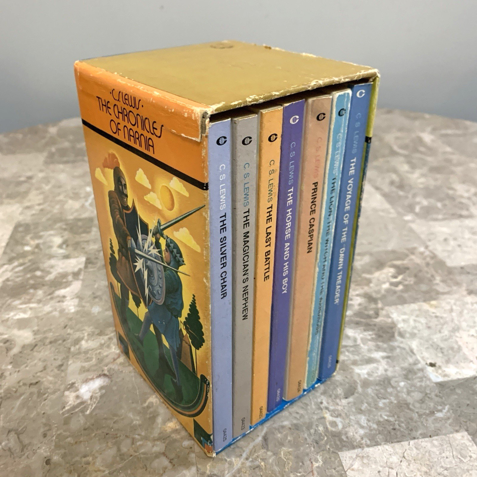 Chronicles of Narnia Box Set 1976 Collier Edition Books Vintage 7 PB Collection!