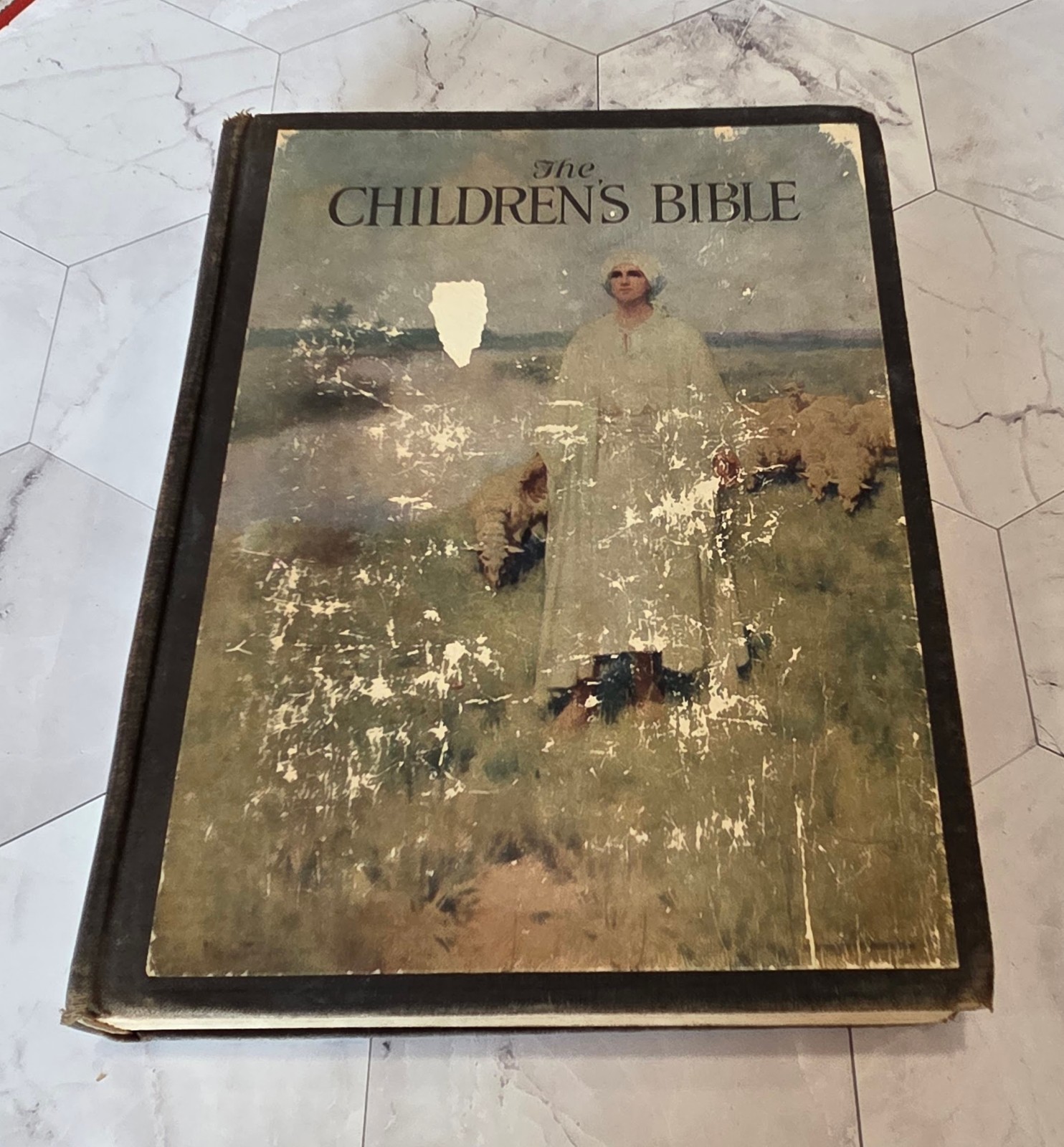 1922 THE CHILDREN&rsquo;S BIBLE, Color and Duotone Illustrations,Old New Testaments VG