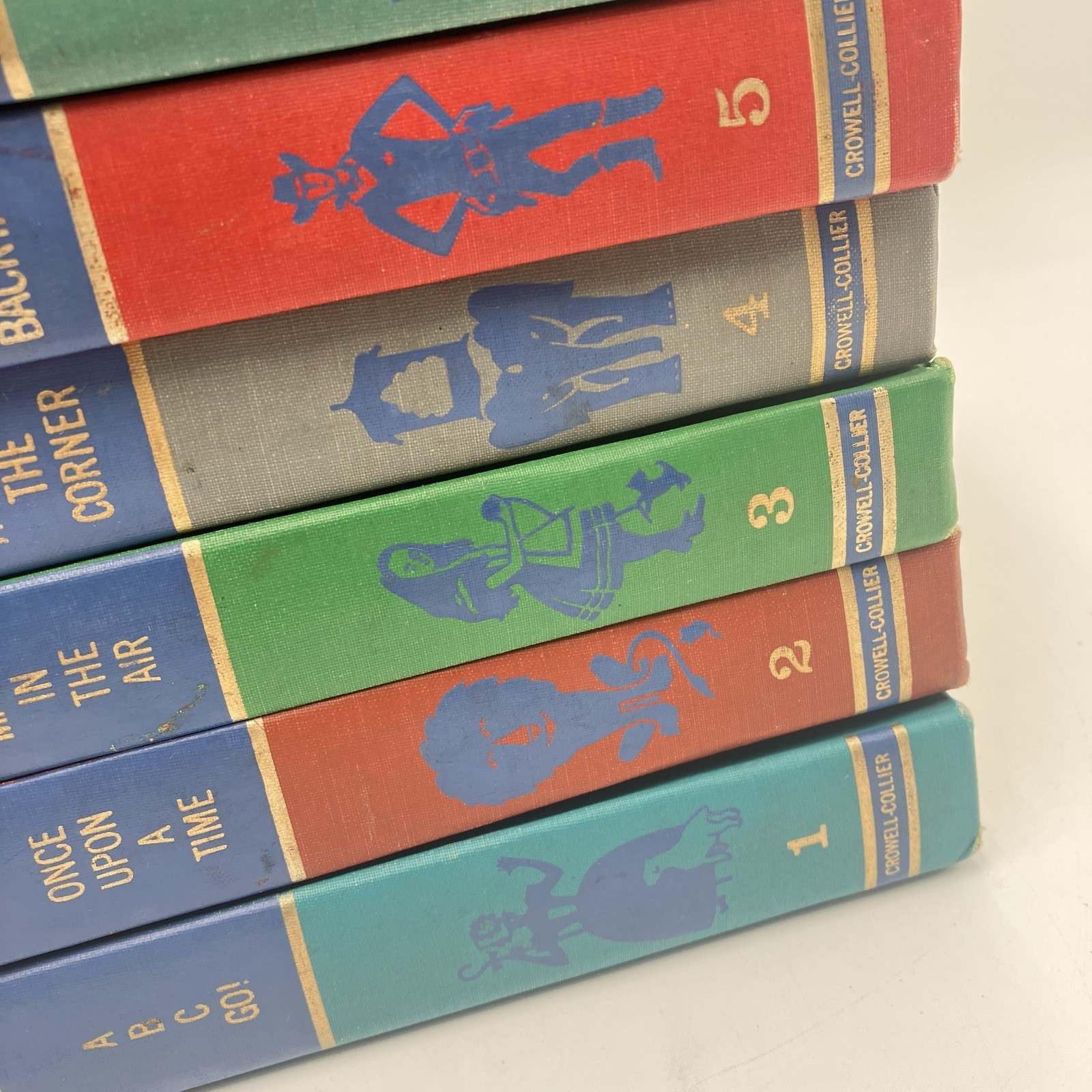 Vintage Collier Junior Classics Books 1-9 Set 1962 Kids Illustrated Decor