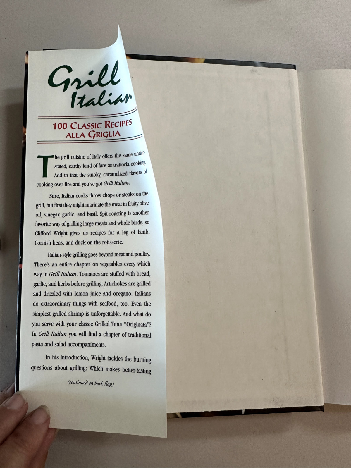 Grill Italian : 100 Classic Recipes Alla Griglia by Clifford A. Wright (1996,…