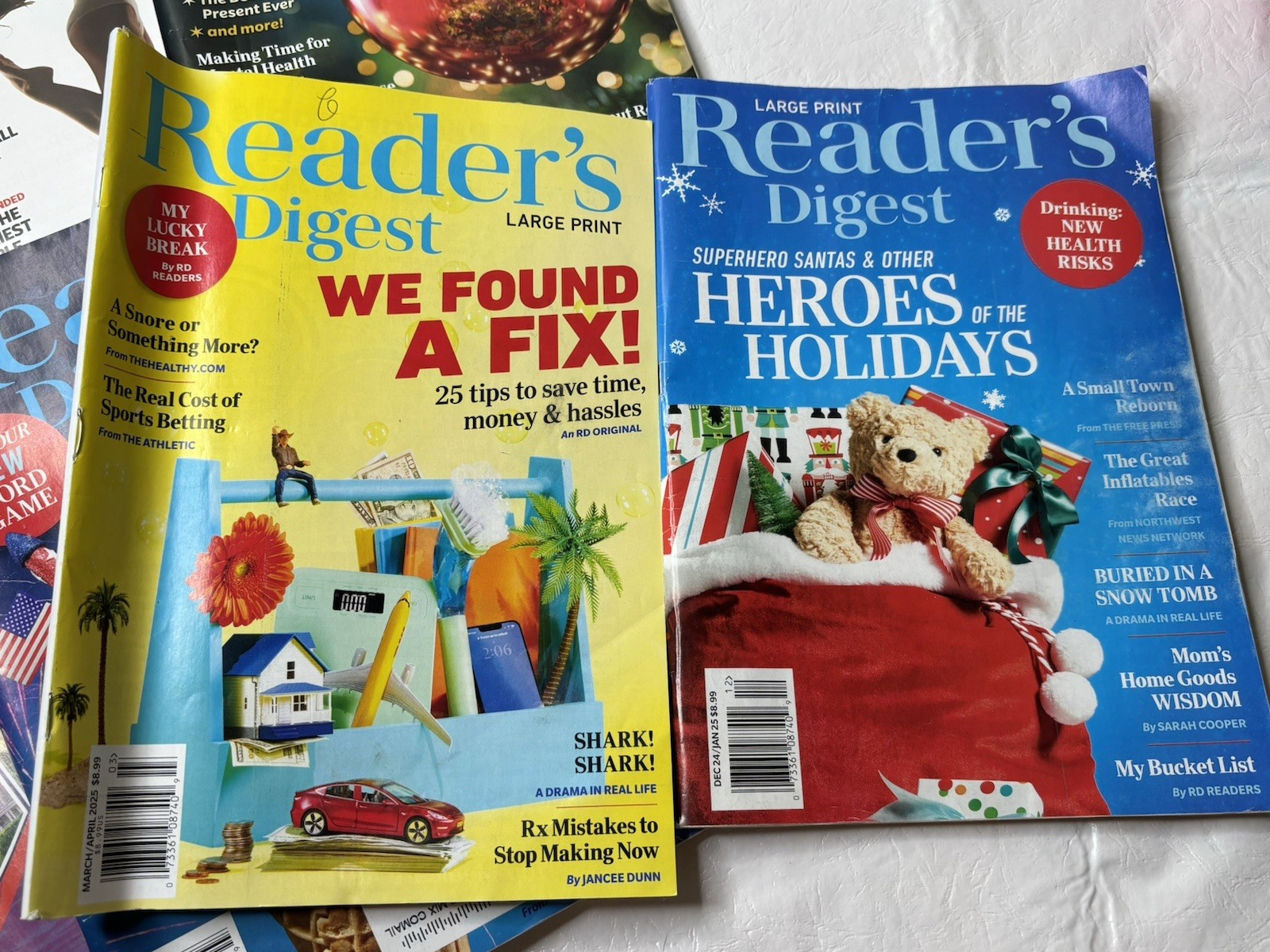 Lot x 7 Reader&rsquo;s Digest Large Print Sep Oct 2013 Mar Jul Oct Dec 2025 Jan 2026