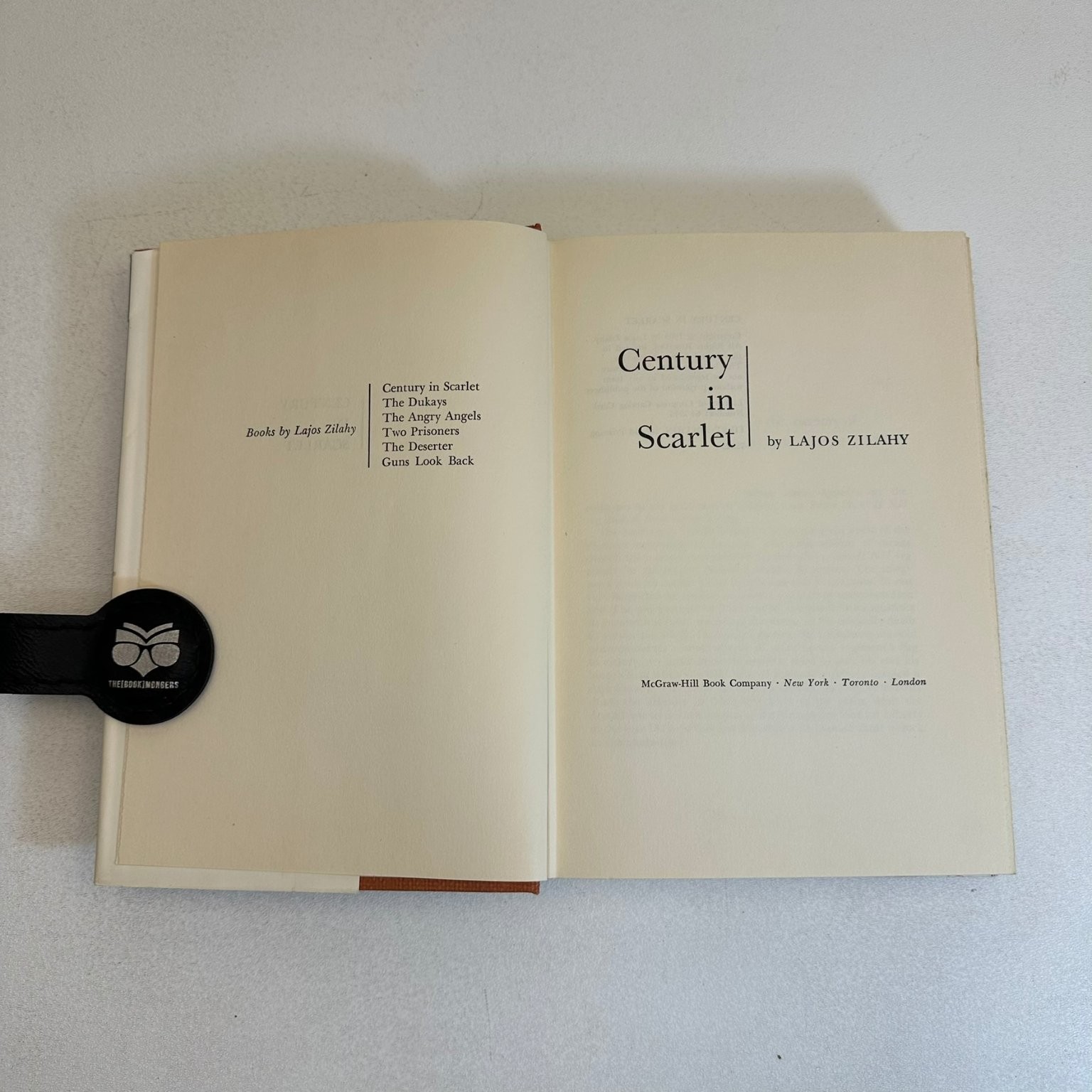 Century in Scarlet Lajos Zilahy 1963 First Edition Second Printing McGraw-Hill
