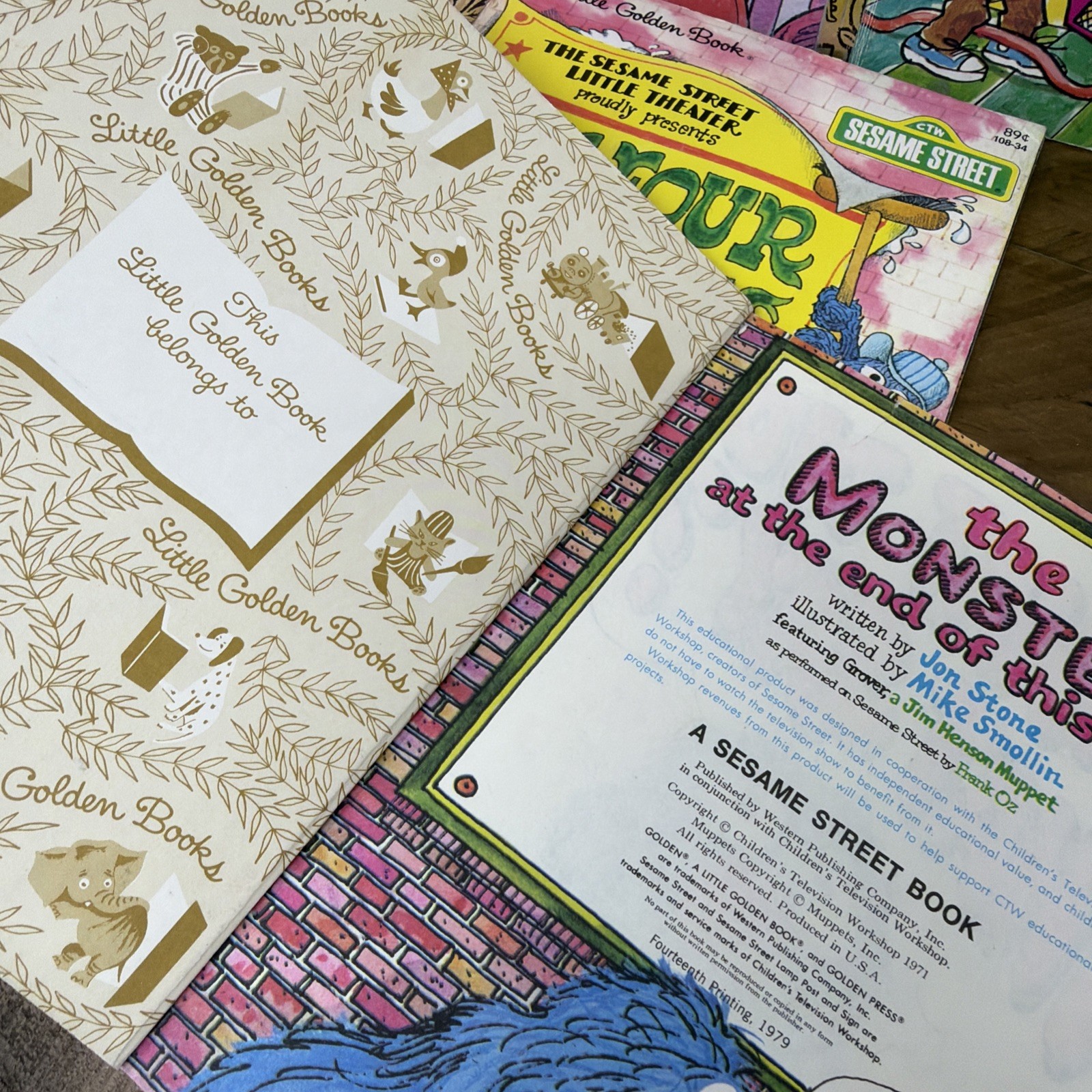 Sesame Street A Little Golden Book Vintage Children&rsquo;s Books 1970-80s