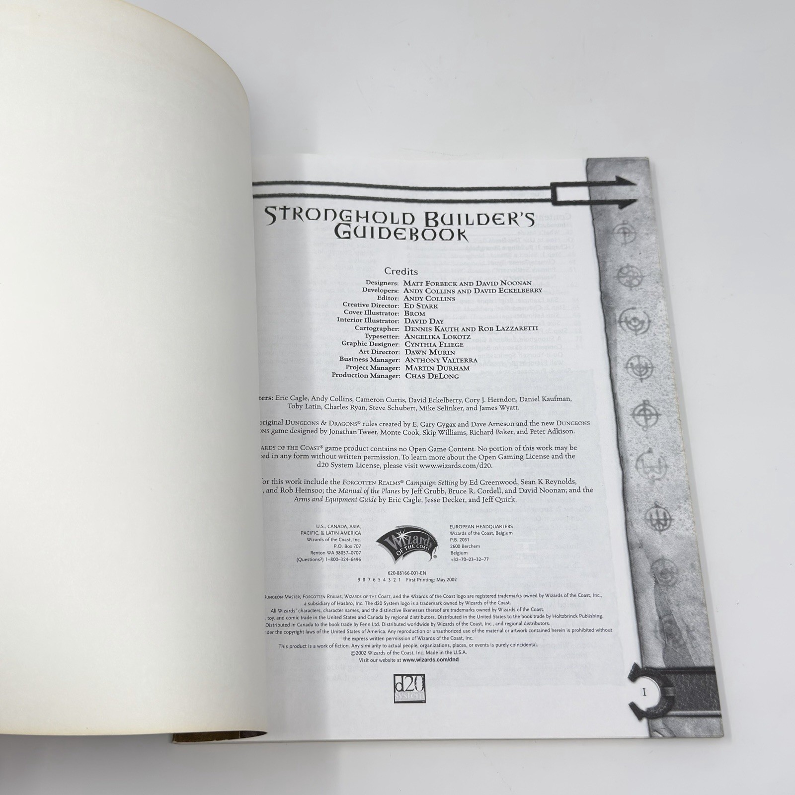 Stronghold Builder&rsquo;s Guidebook Dungeons & Dragons d20 3.0 Fantasy Vintage