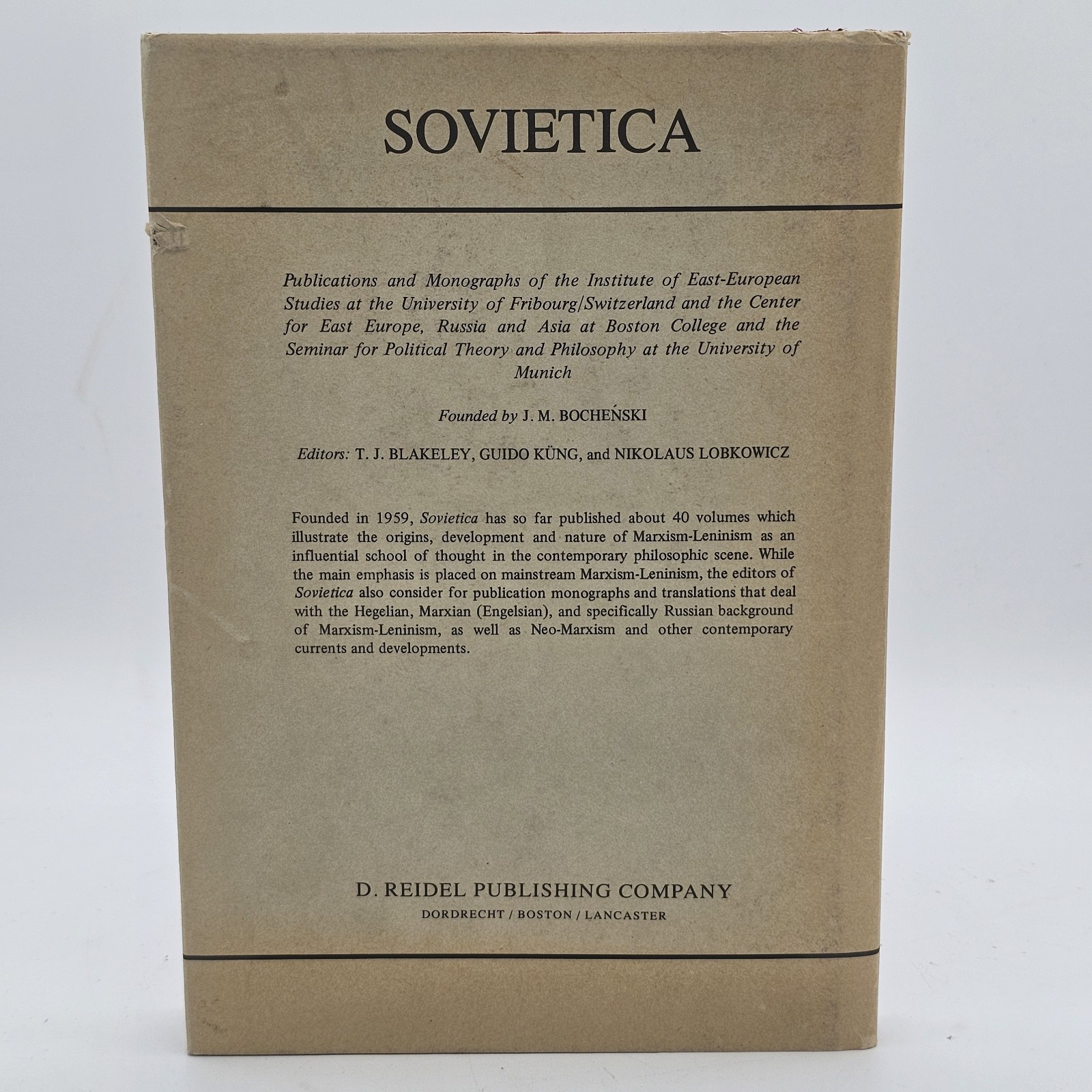 Contemporary Marxism Sovietica Vol 46 1984 HC Essays Bochenski