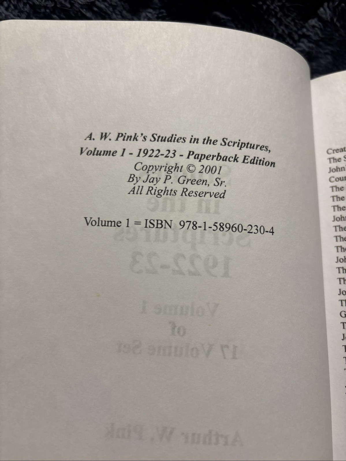W Pink&rsquo;s Studies in the Scriptures – 1922-23 by Arthur W. Pink (2001, Trade…