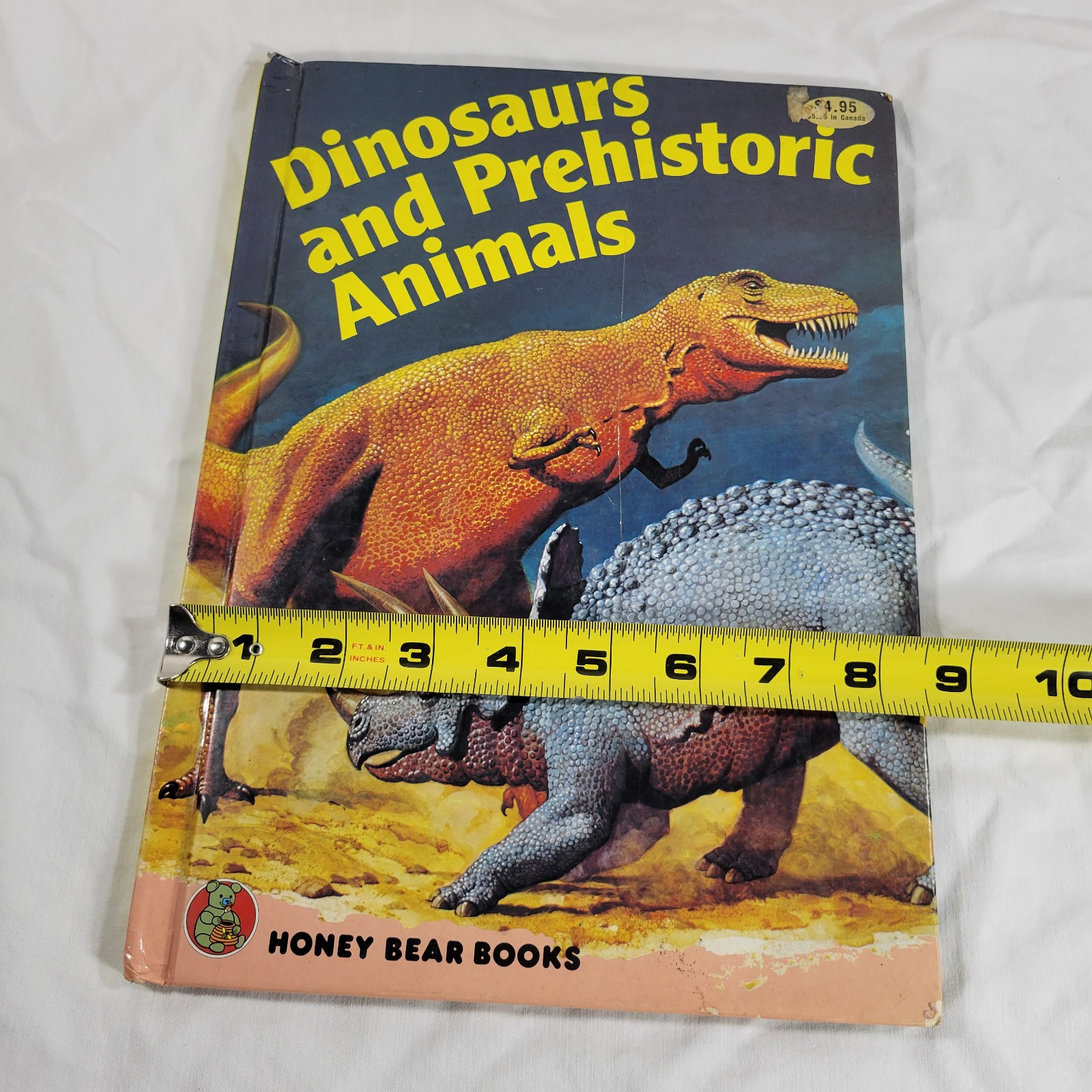 Dinosaurs And Prehistoric Animals Book Vintage 1981 Kid&rsquo;s Hardcover Honey Bear