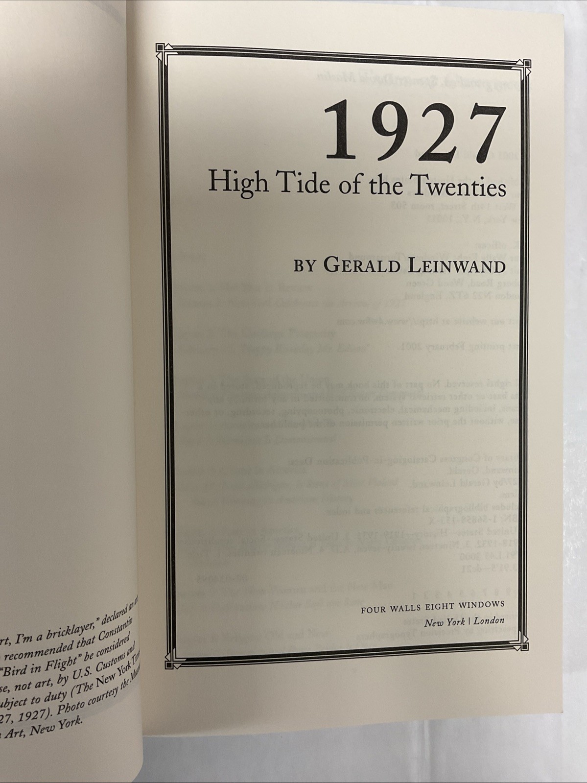1927: High Tide of the 1920&rsquo;s by Gerald Leinwand (2001, Trade Pbk)
