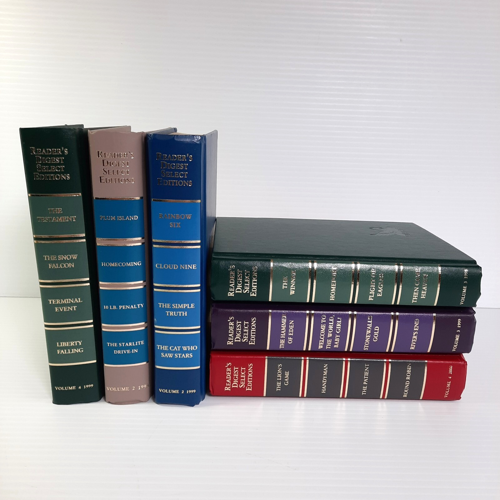Reader&rsquo;s Digest Condensed Books Lot of 6 Staging Multicolor Decor Display HC #6