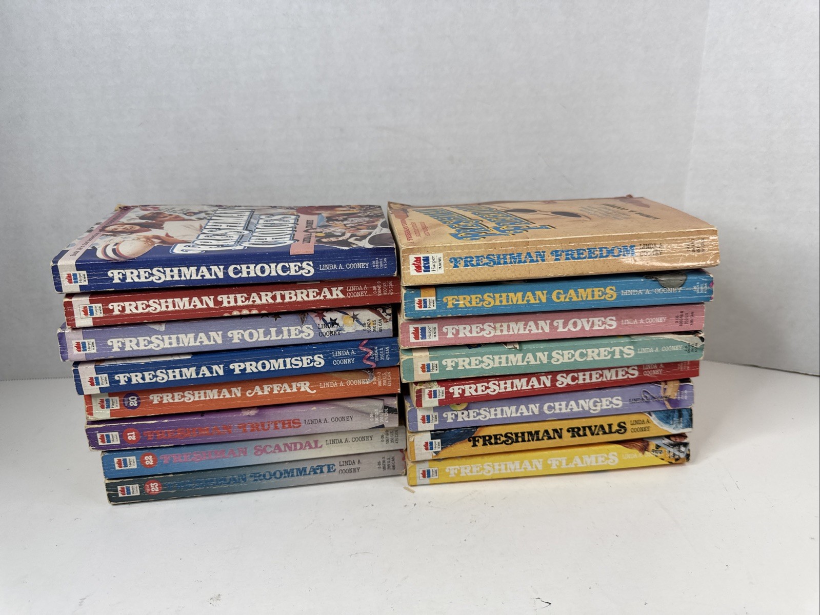 Vintage YA Freshman Dorm Series Lot of 16 Books 1990&rsquo;s Linda A. Cooney Paperback