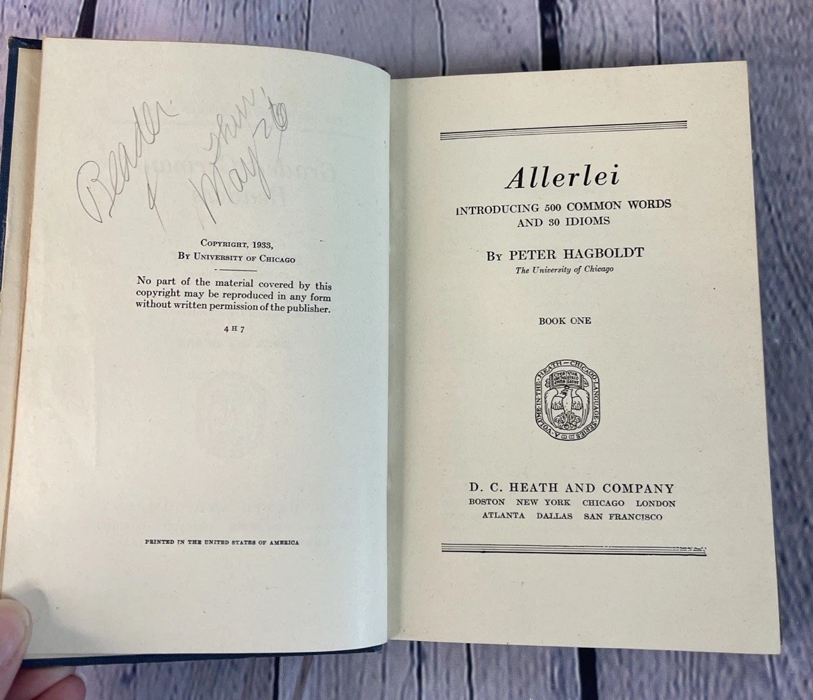 Graded German Readers Book One – Five (1933) & Book Six – Ten (1934)