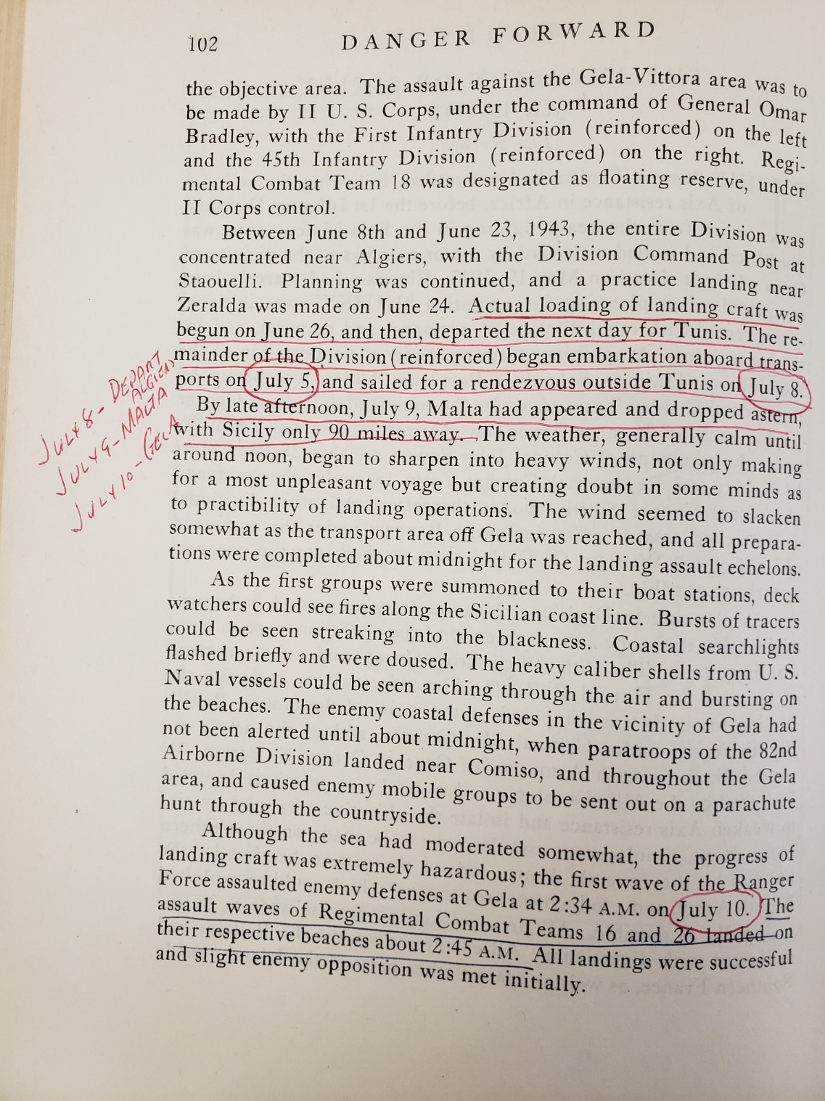 Danger Forward – First Division in World War II – WWII Veteran&rsquo;s Annotations