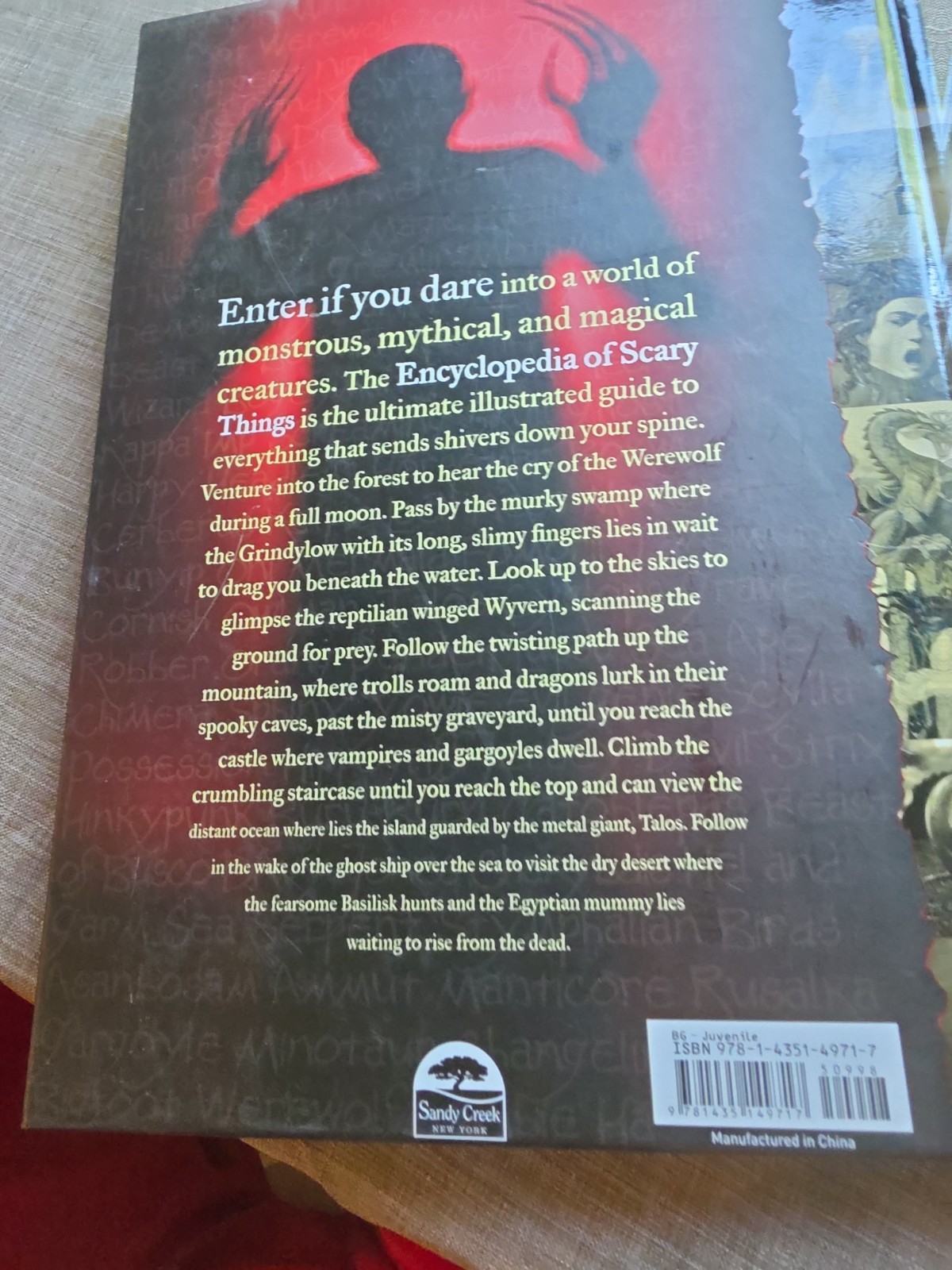 2012 Hardcover Encyclopedia of Scary Things by Barbara Cox & Scott Forbes