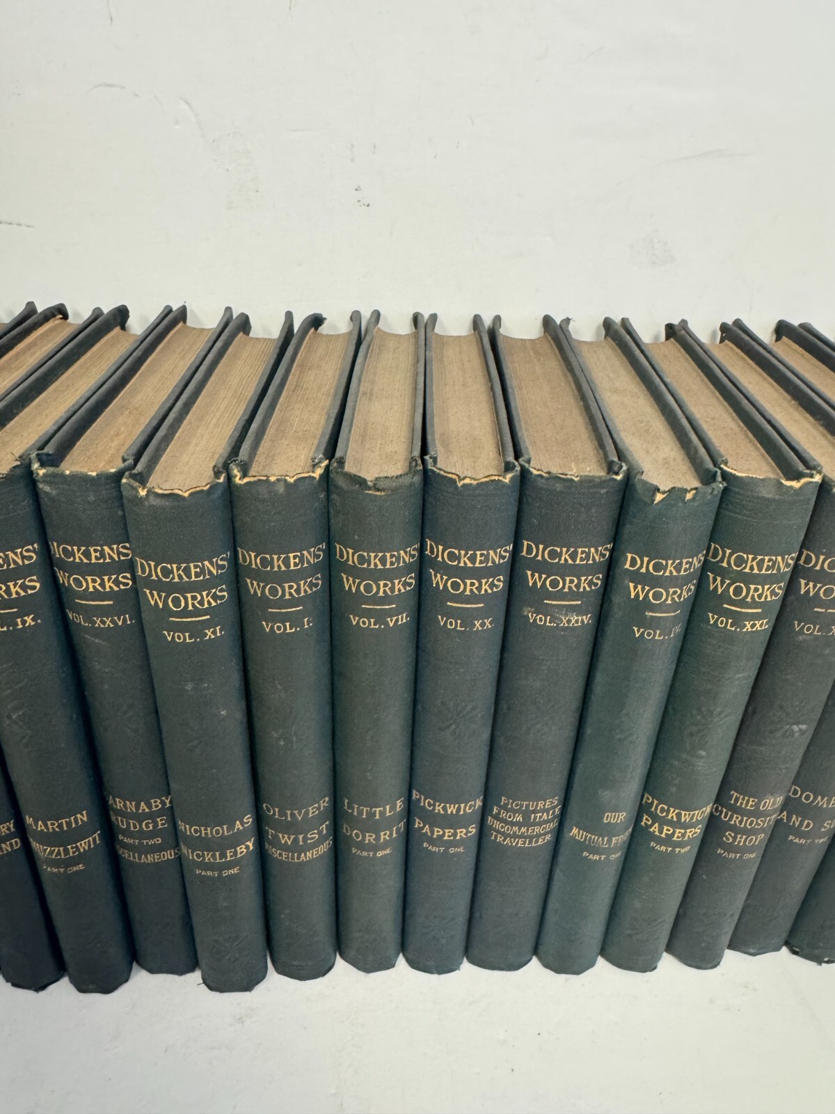 Antique 1890&rsquo;s The Works Of Charles Dickens Peter Fenelon Collier x26 LOT VG++