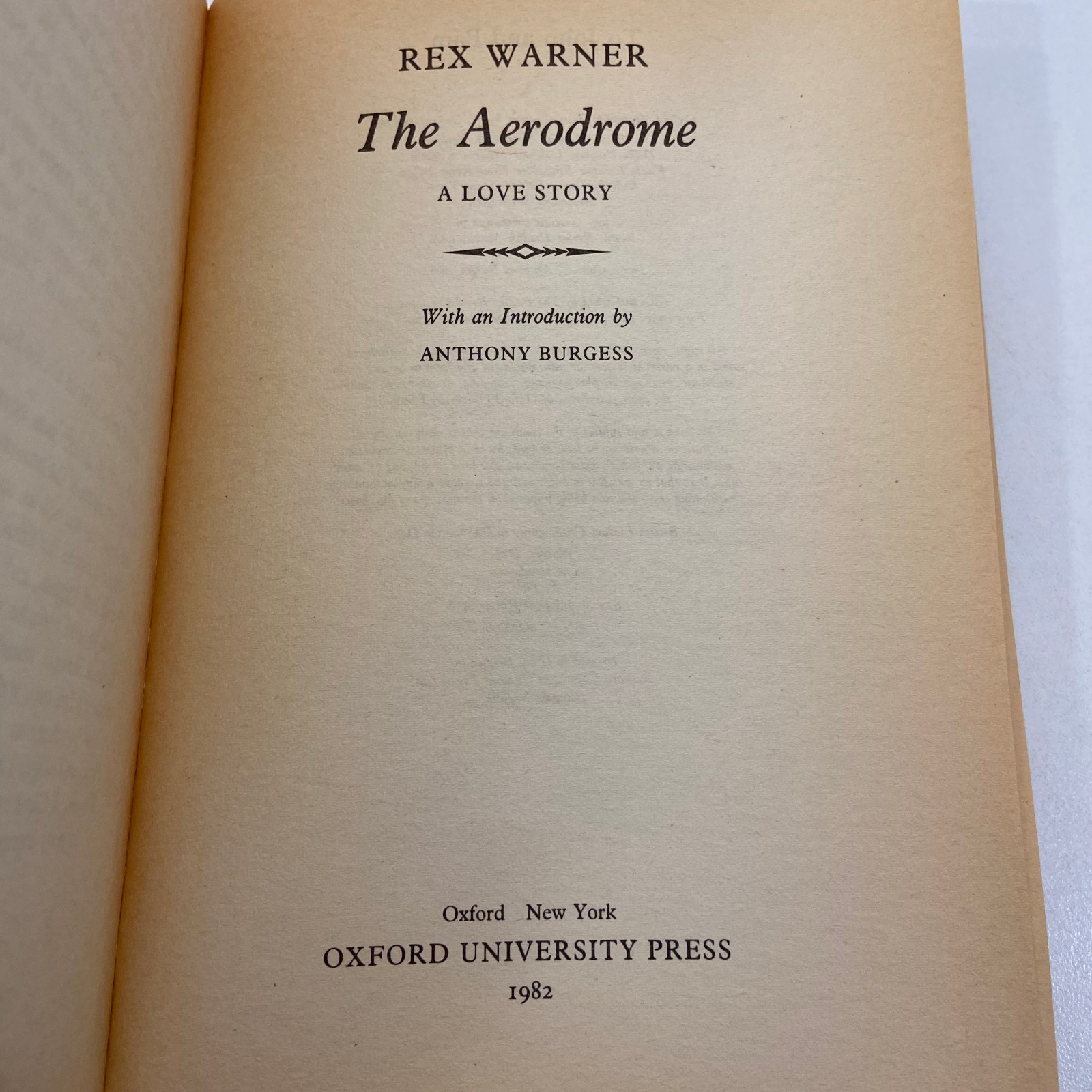 The Aerodrome Rex Warner 1982 Oxford University Press Dystopia Speculative TPB